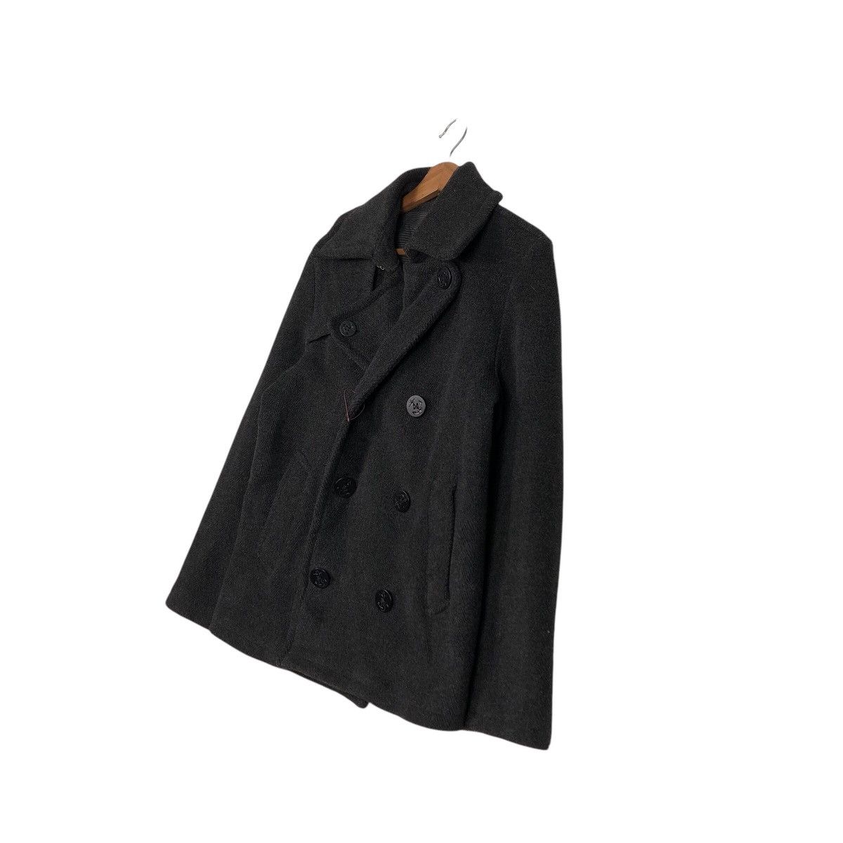 Japanese Brand 📌Iconic Black Wool Biker Jacket Double Collar Global Work Size US M / EU 48-50 / 2 - 3 Thumbnail