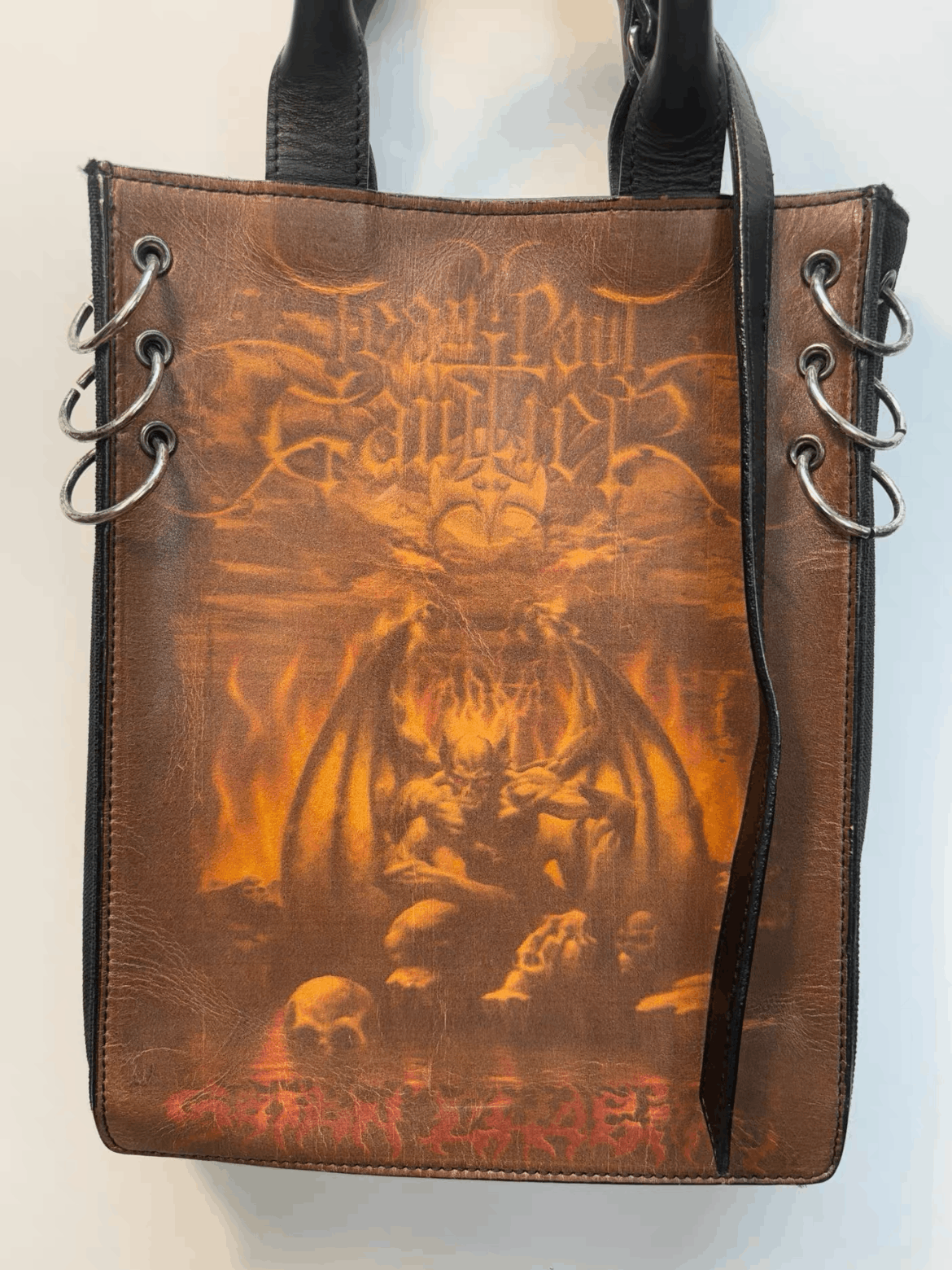 Jean Paul Gaultier Jean Paul Gaultier 01SS Devil Print Shoulder Tote Bag Size ONE SIZE - 1 Thumbnail