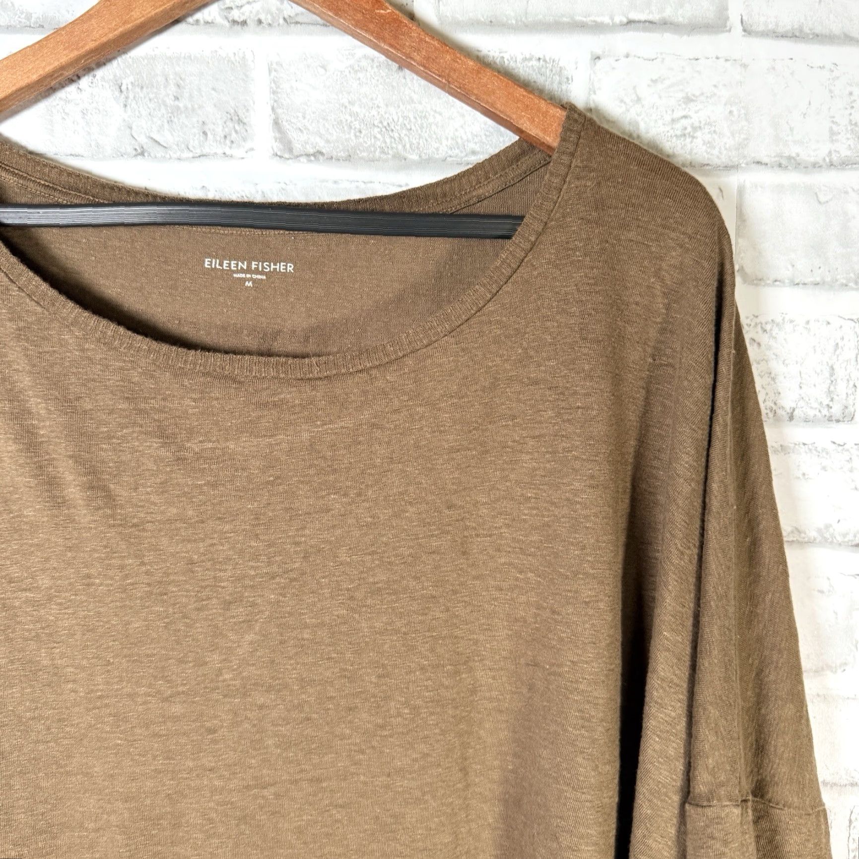 Eileen Fisher Eileen Fisher Linen Casual Shirt Brown Womens Medium Size M / US 6-8 / IT 42-44 - 2 Thumbnail