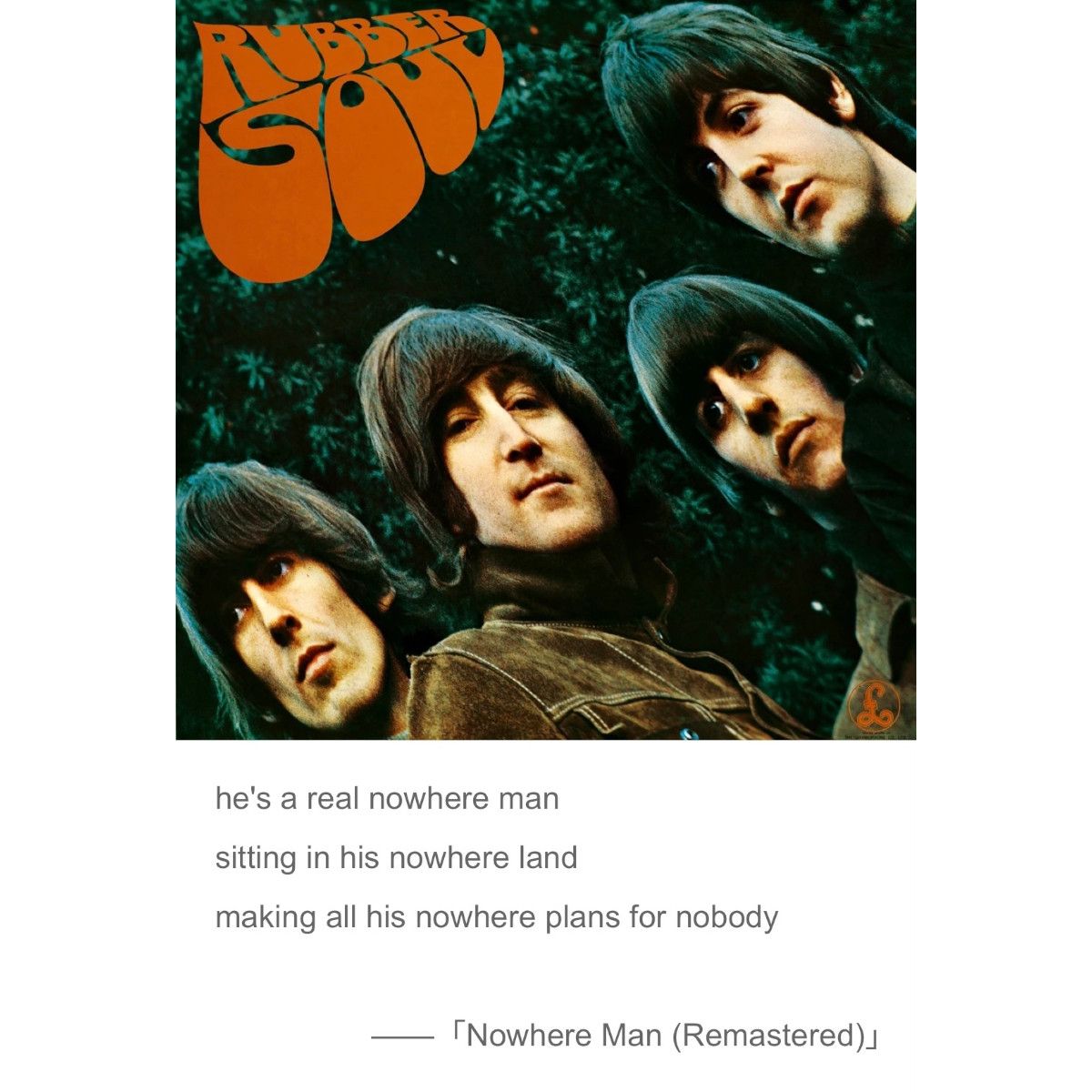 Number (N)ine 2002AW "NOWHERE MAN" THIS GUITAR CAN'T KEEP FROM CRYING TEE Size US S / EU 44-46 / 1 - 7 Thumbnail