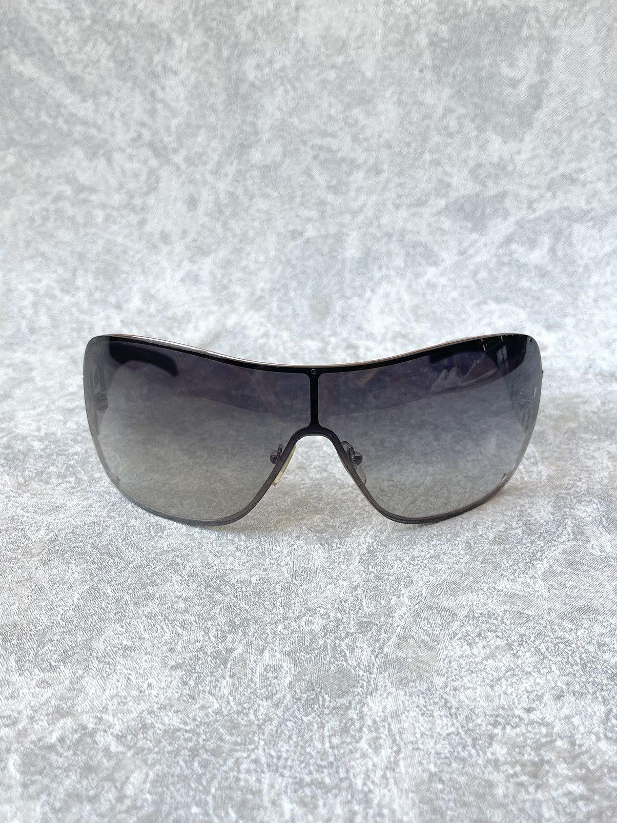 Versace VTG Versace 2072-B Rhinestone Greek Key Shield Sunglasses Size ONE SIZE - 2 Thumbnail