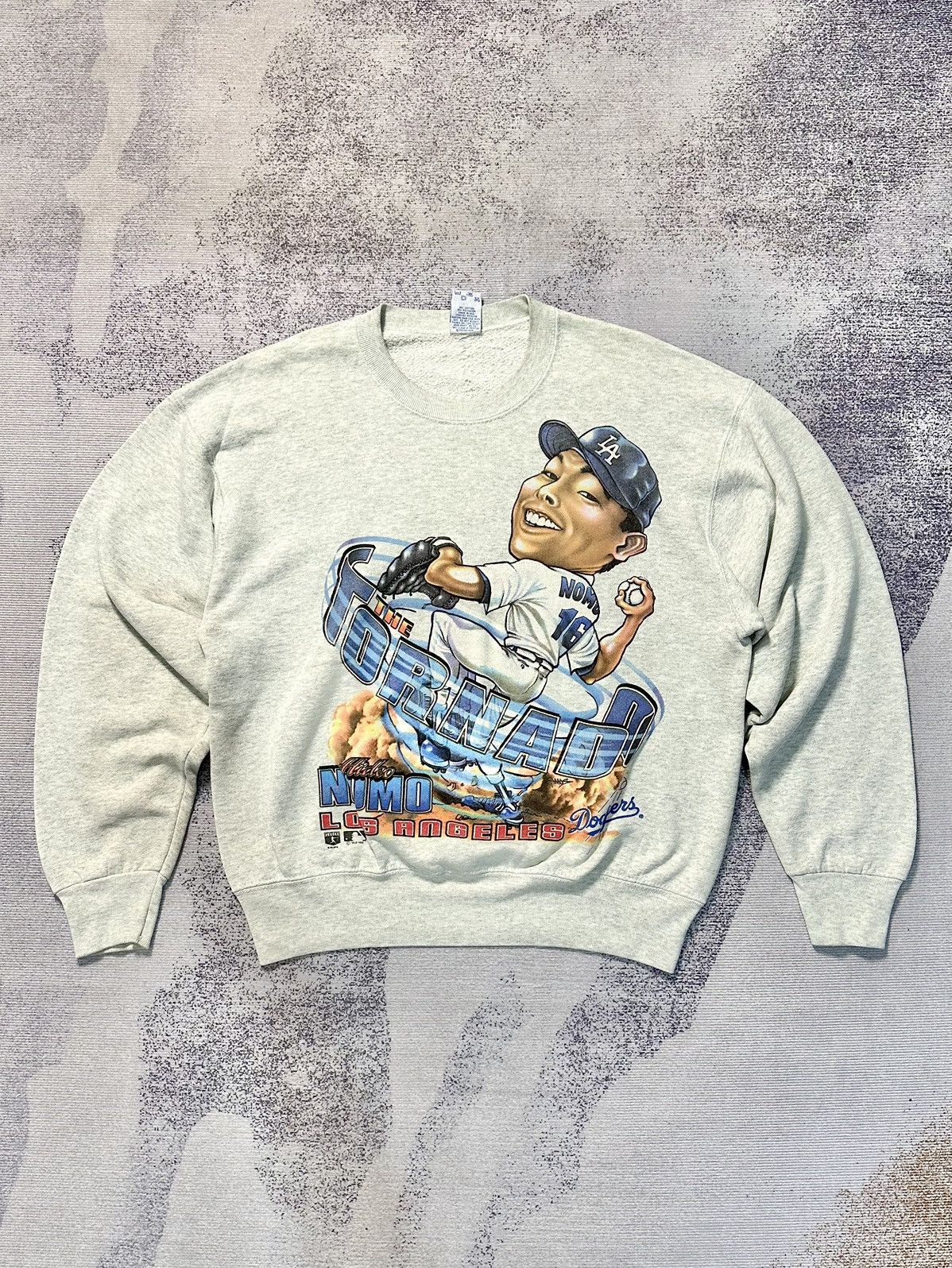 Salem Sportswear Vintage MLB 90s LA Dodgers Hideo Nomo Sweatshirt Size US M / EU 48-50 / 2 - 1 Thumbnail