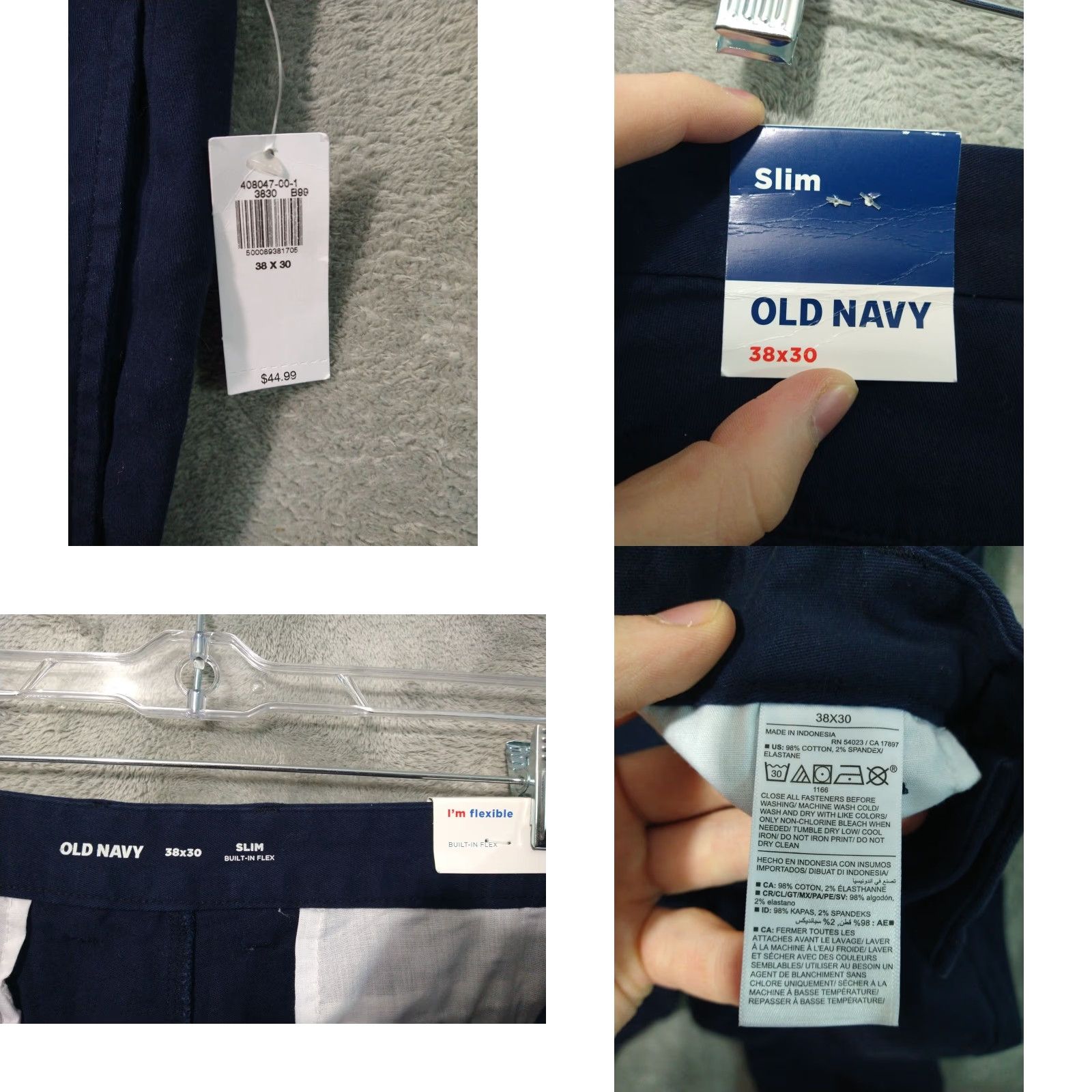 Old Navy Old Navy Pants Slim Chino Pants Mens 38x30 Blue Mid Rise Flat Front Stretch Pockets Straight Vintage No Size US 38 / EU 54 - 8 Thumbnail