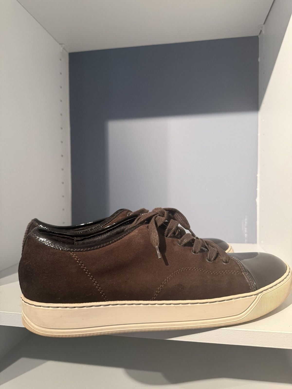 Lanvin Lanvin Low Top Brown Leather Sneakers Size 9 Size US 9 / EU 42 - 3 Thumbnail