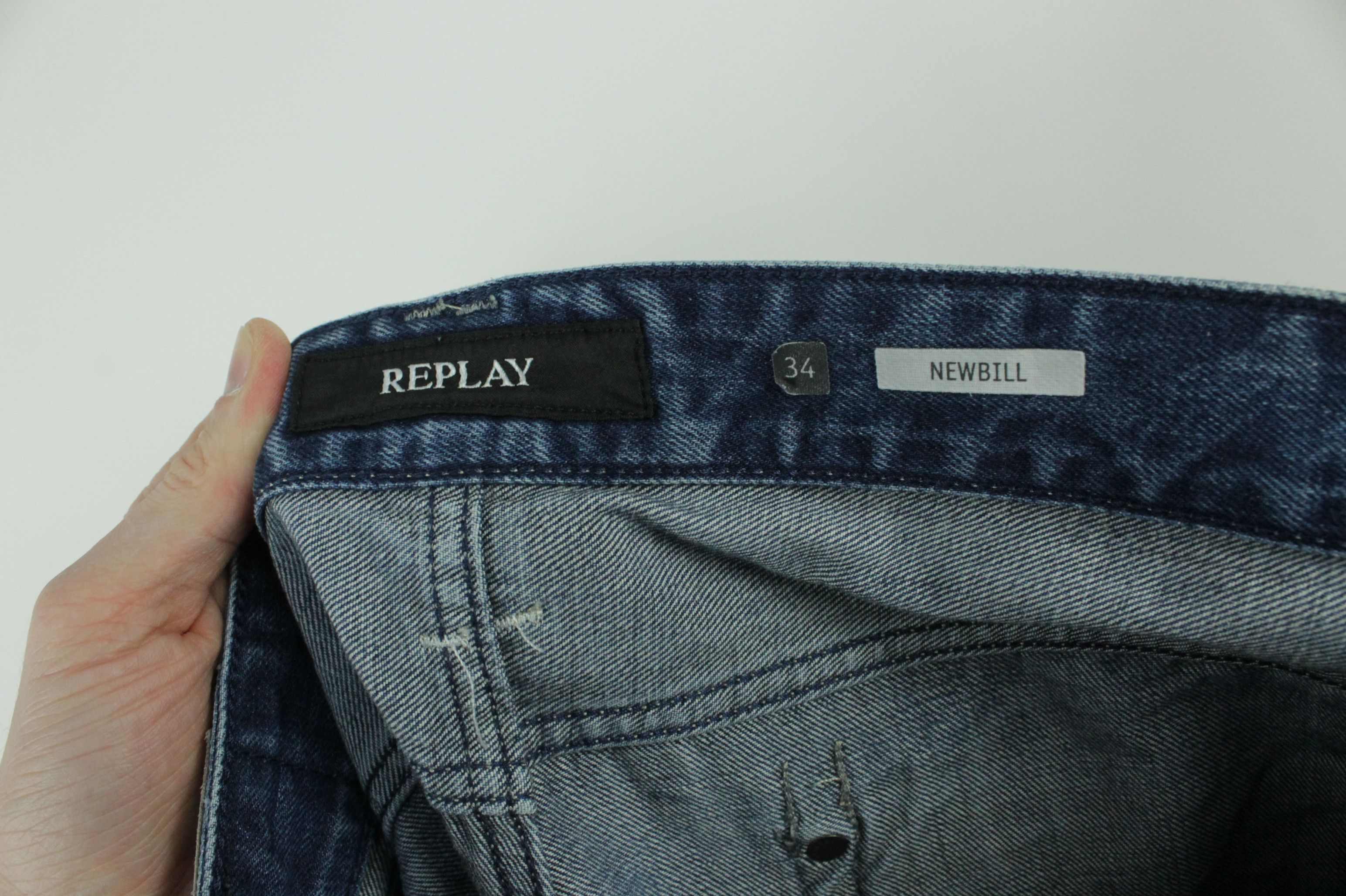 Replay Replay Newbill Blue Denim Regular Fit Jeans Men's Size US 34 / EU 50 - 9 Thumbnail