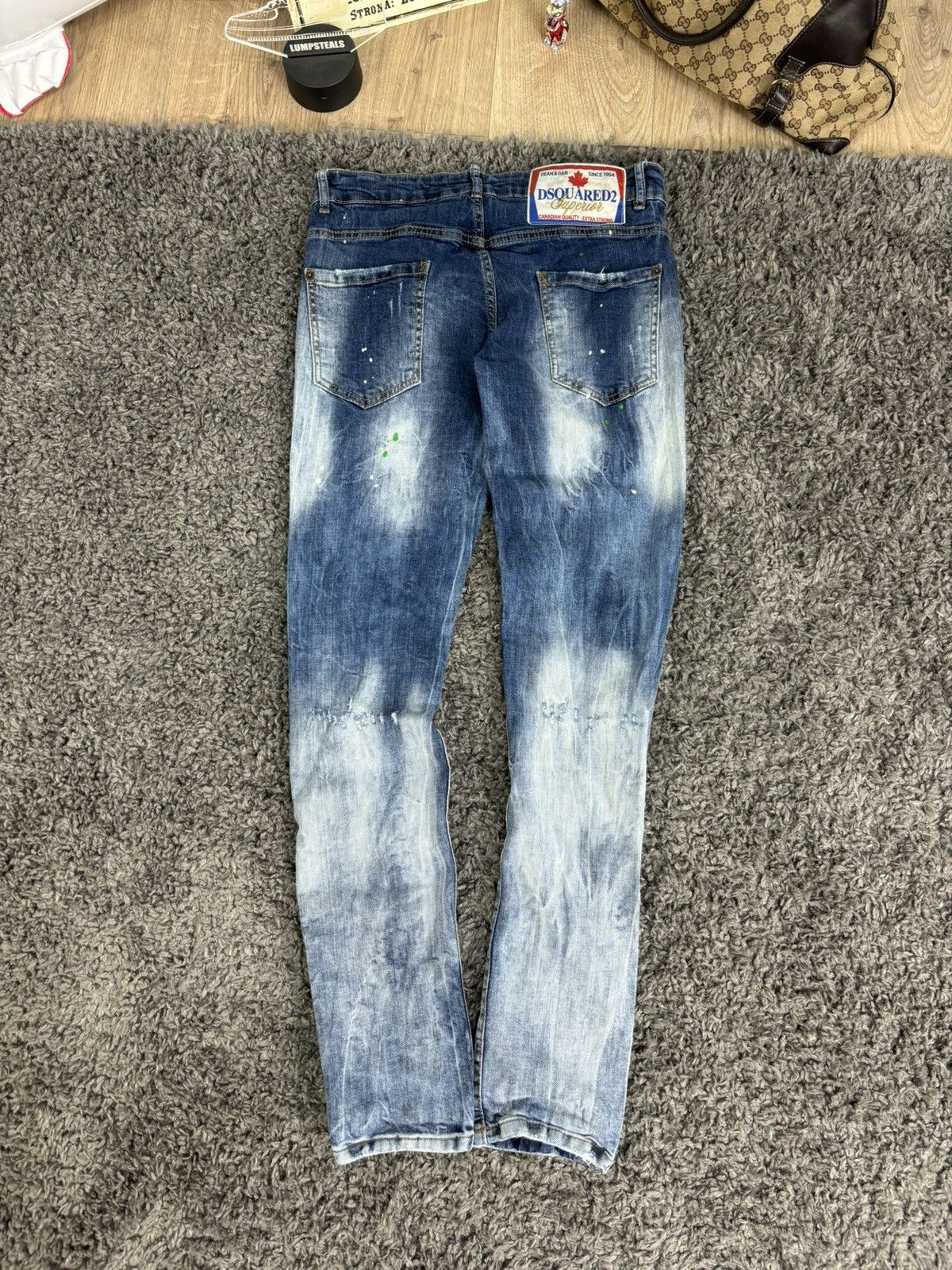 Dsquared2 Luxury Distressed Faded Denim Jeans Dsquared Hype Slim Size US 32 / EU 48 - 9 Thumbnail