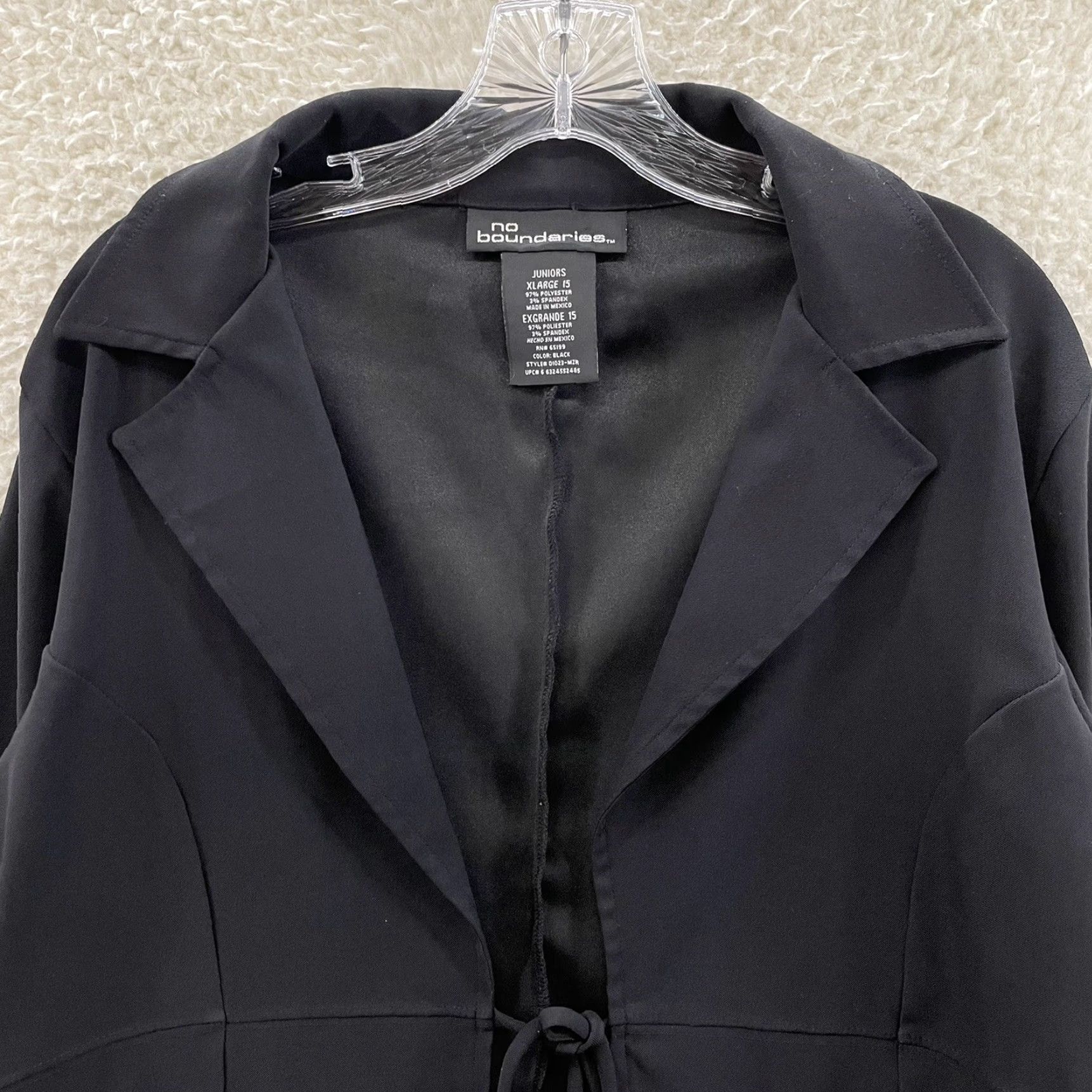 Vintage VINTAGE Y2K Blazer Jacket Top Large XL Black Edwardian Goth Cyber Fairy Grunge Size L / US 10 / IT 46 - 3 Thumbnail