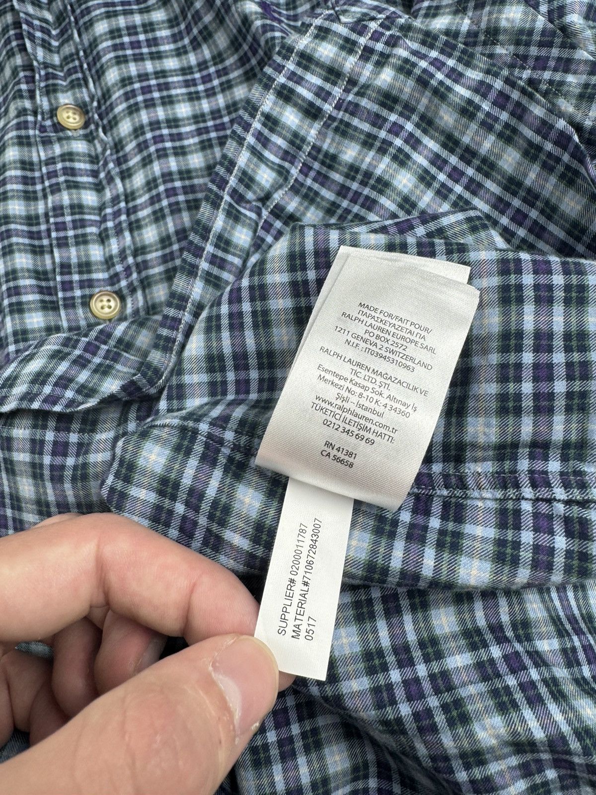 Polo Ralph Lauren Polo Ralph Lauren XL Checked Slim Fit Button Blue Men’s Plaid LongSleeve Shirt Size US XL / EU 56 / 4 - 13 Thumbnail
