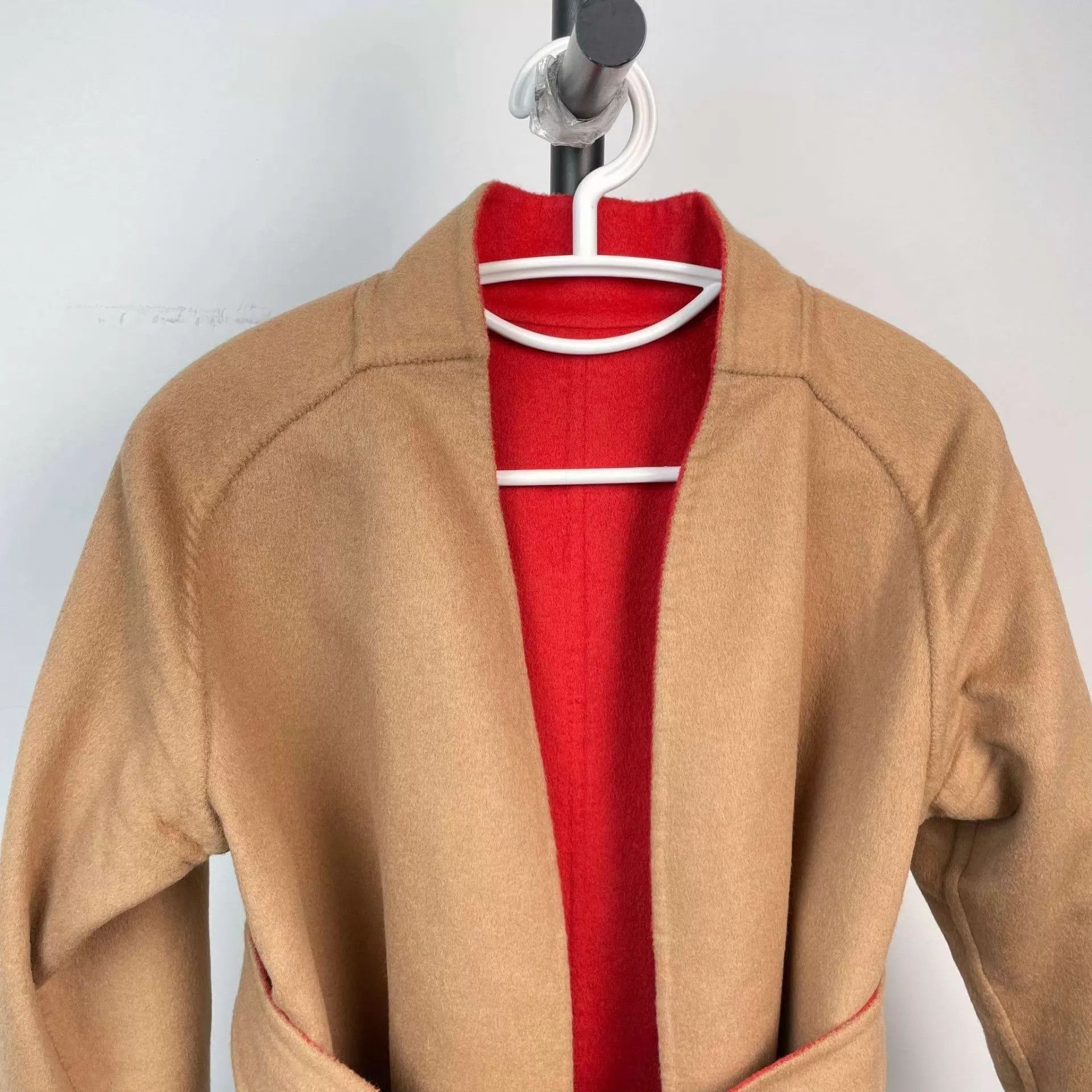 Max Mara maxMara 95 New Wool Double-Faced Red/Camel Coat 165/88A Size M / US 6-8 / IT 42-44 - 9 Thumbnail