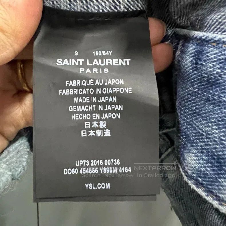 Saint Laurent Paris Saint Laurent Washed Blue Denim Jacket. Size US S / EU 44-46 / 1 - 3 Thumbnail