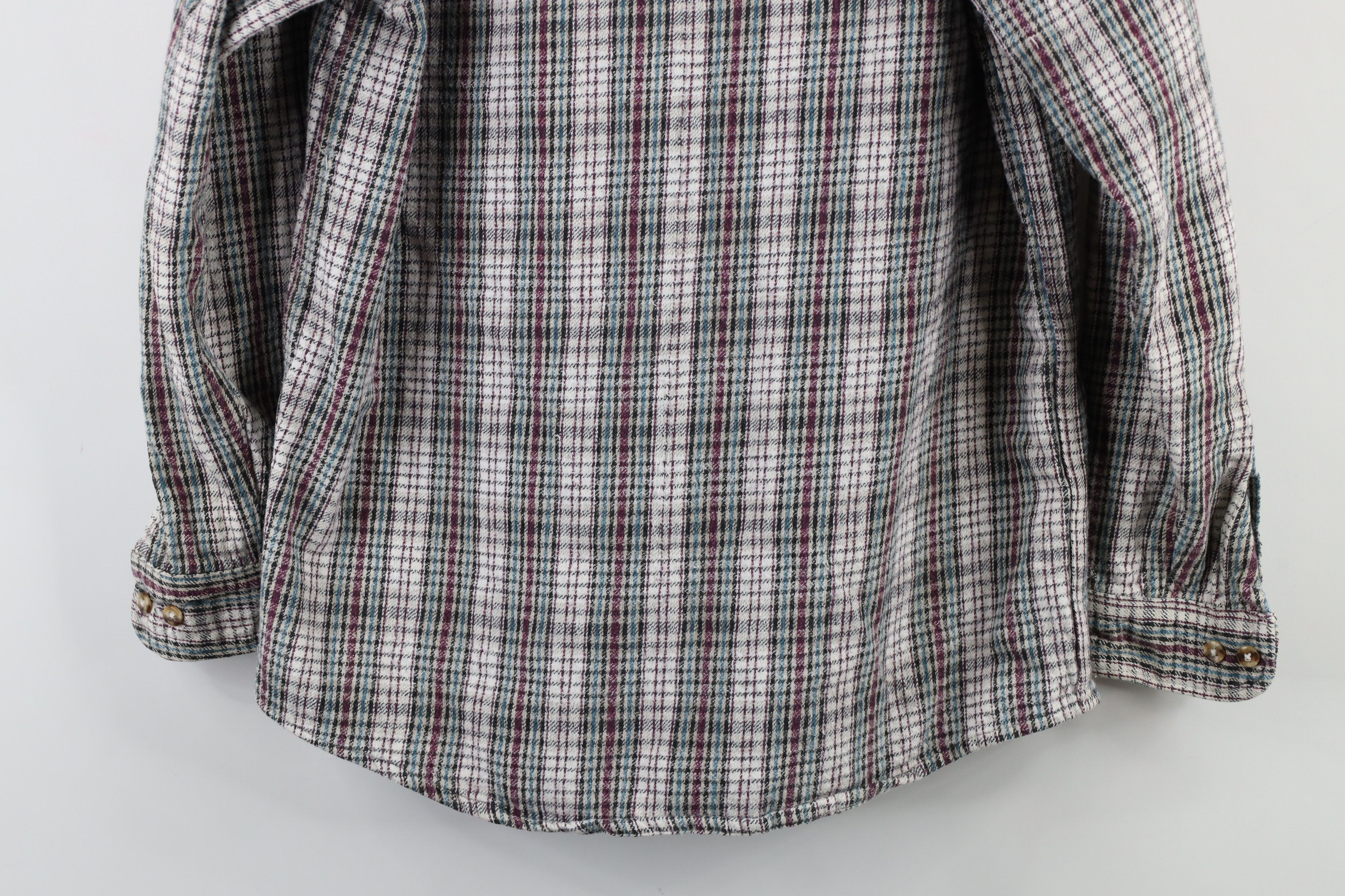 Vintage Vintage 90s Streetwear Heavyweight Button Shirt Plaid Size US M / EU 48-50 / 2 - 11 Thumbnail