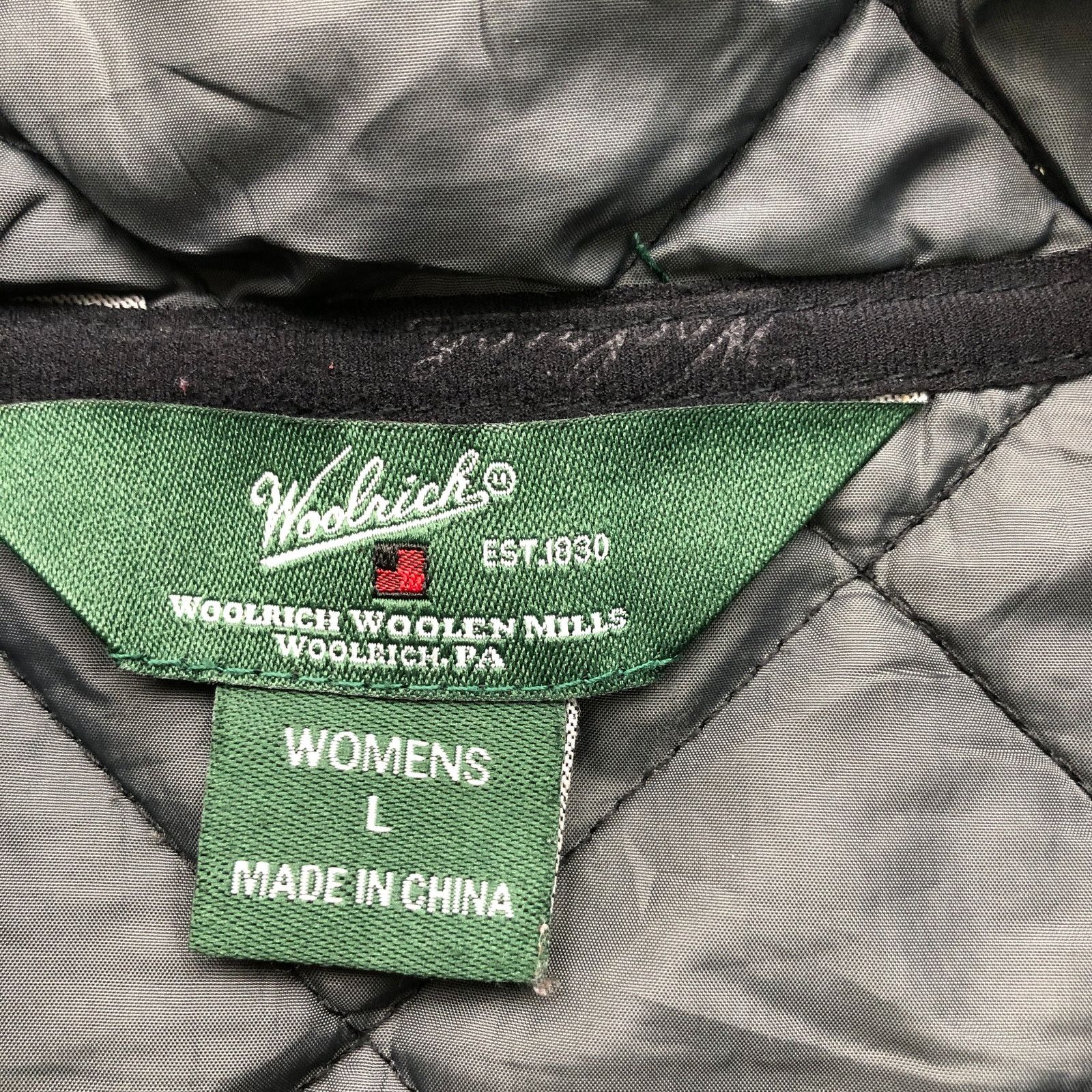 Other Woolrich Jacket Womens Large Polyester Pocket Black Diamond Size L / US 10 / IT 46 - 3 Thumbnail