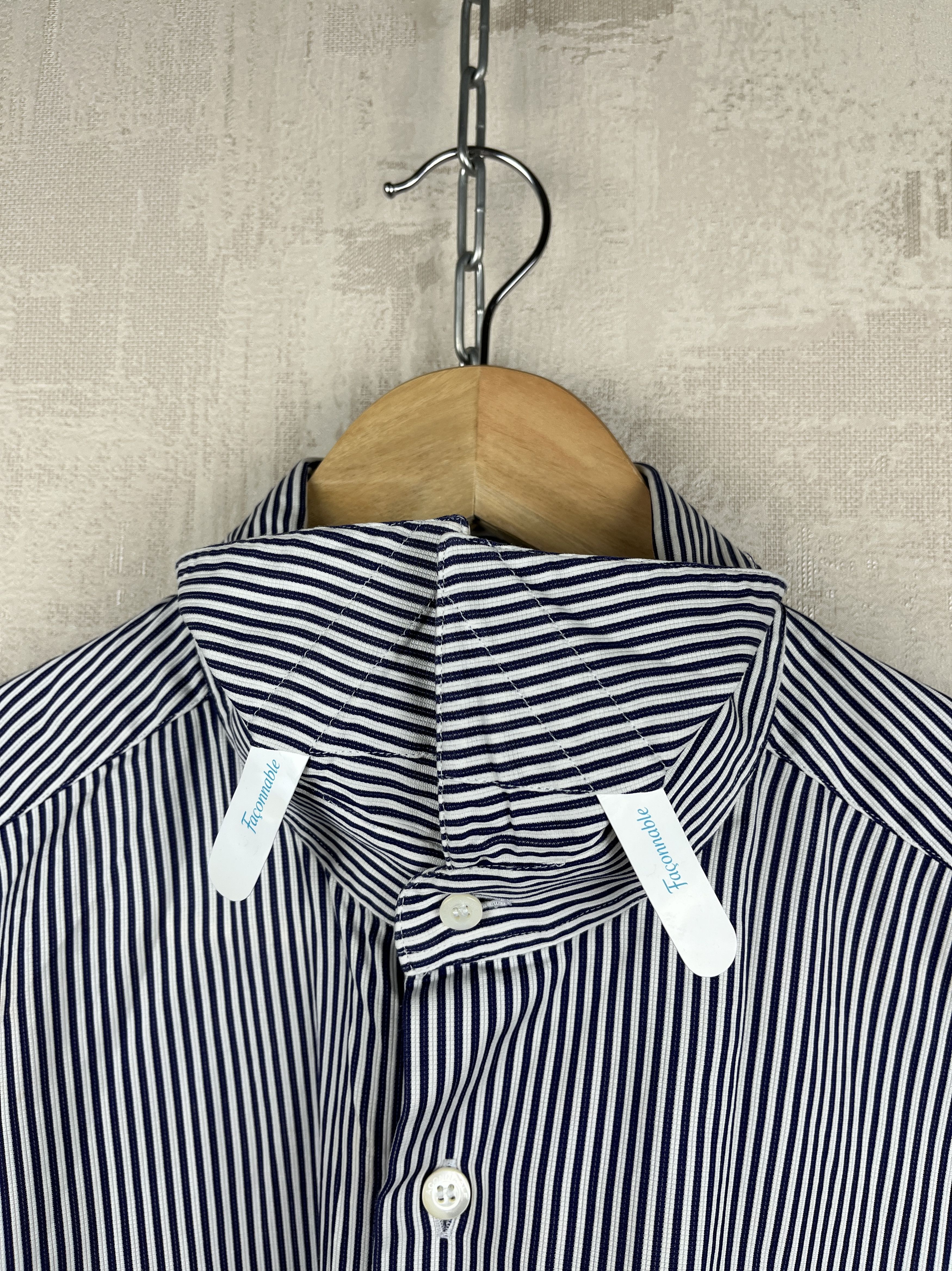 Faconnable Faconnable Striped Long Sleeve Shirt Size 42 - 16.5 Classic Size US L / EU 52-54 / 3 - 6 Thumbnail