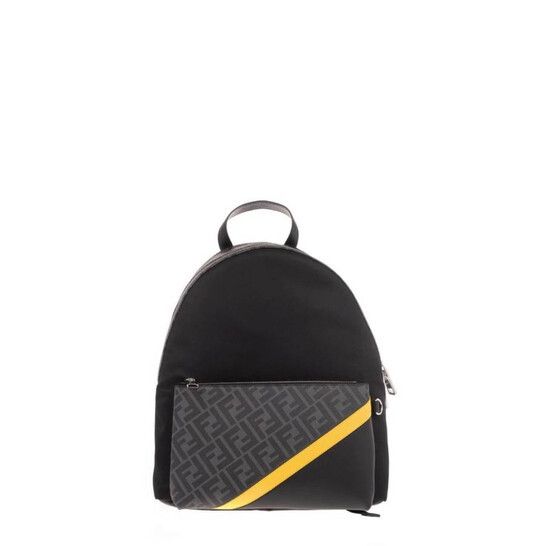 Fendi o1s1wg110925 Size: OS/Fendi Diagonal Backpack in Black Size ONE SIZE - 1 Thumbnail
