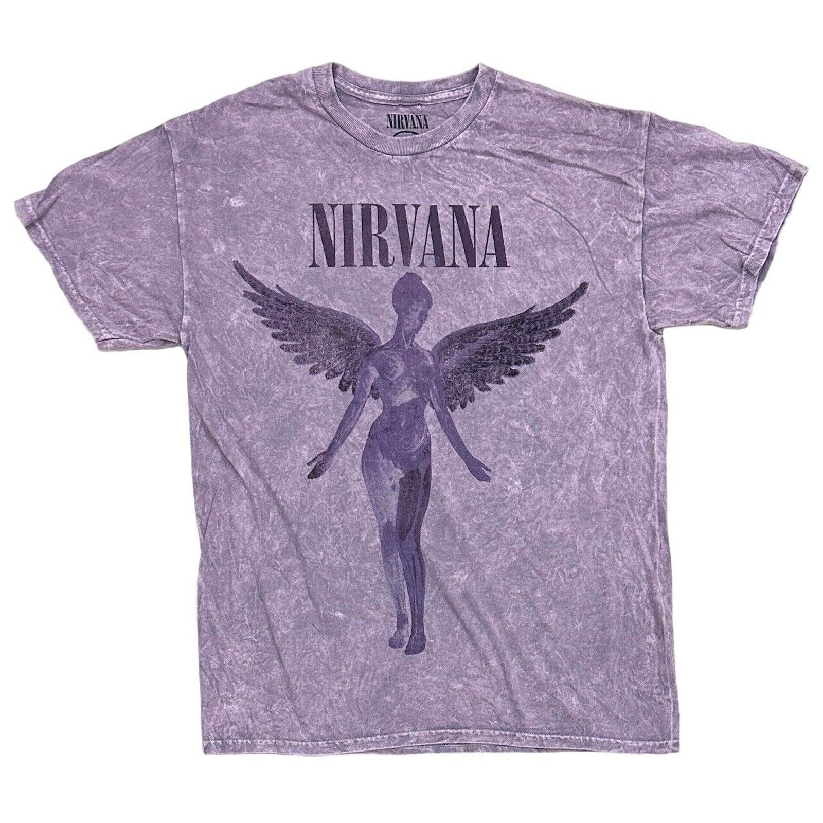 Nirvana Nirvana Utero Angel Distressed Vintage Acid Wash T-Shirt Size US M / EU 48-50 / 2 - 1 Thumbnail