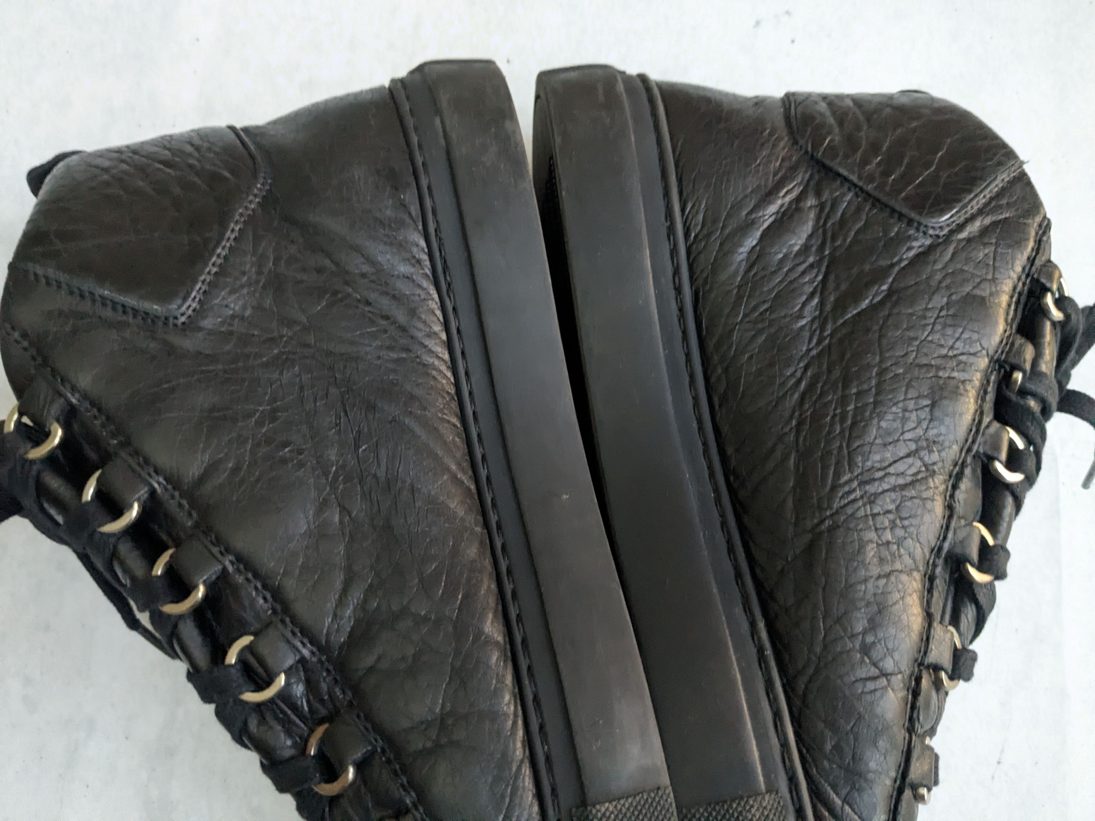 Balenciaga Balenciaga Arena High Tops Black Leather 10 Size US 10 / EU 43 - 12 Thumbnail