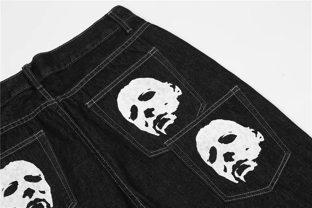 Japanese Brand × Jean Street Vintage Trend Cool Face Printed Straight Jeans Size US 32 / EU 48 - 4 Thumbnail