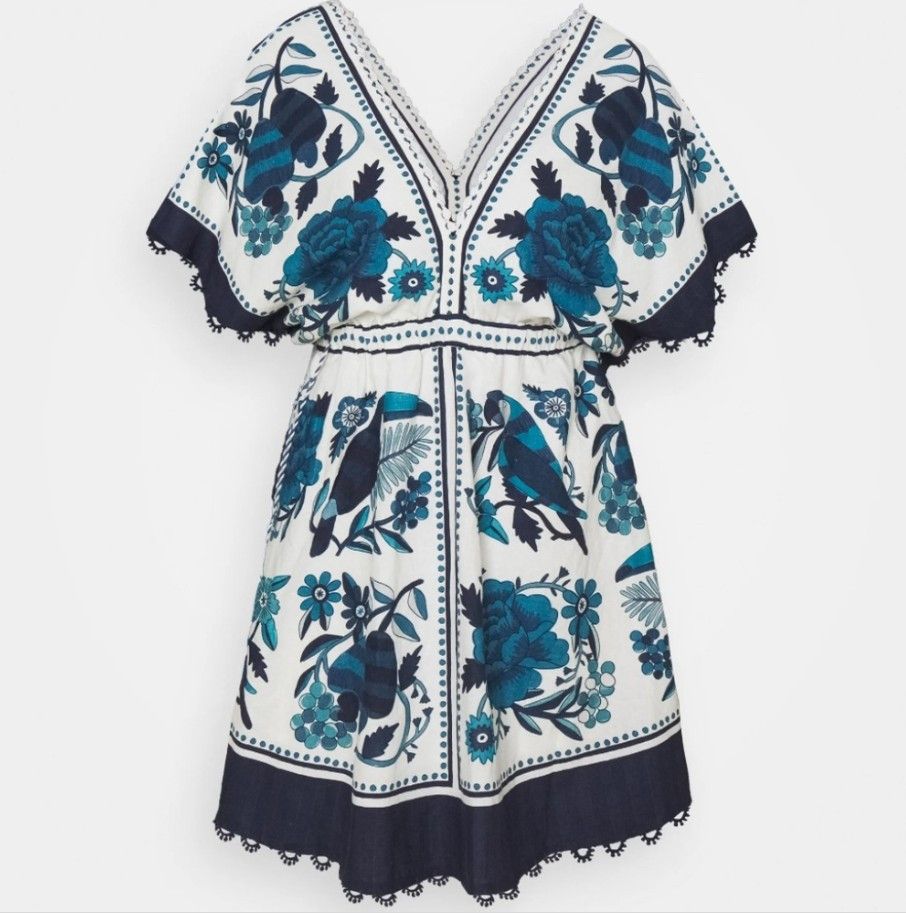 Farm Rio Farm Rio Tropical Tiles Mini Dress FARM Rio XSS Size XXS / US 00 / IT 34 - 4 Thumbnail