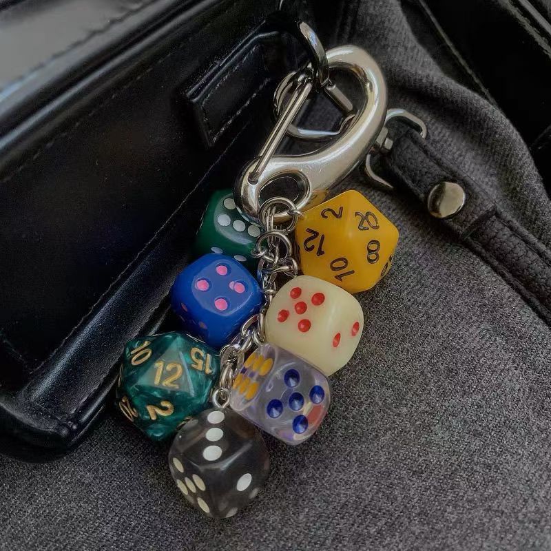 Other Multicolor Dice Key Chain Size ONE SIZE - 1 Thumbnail