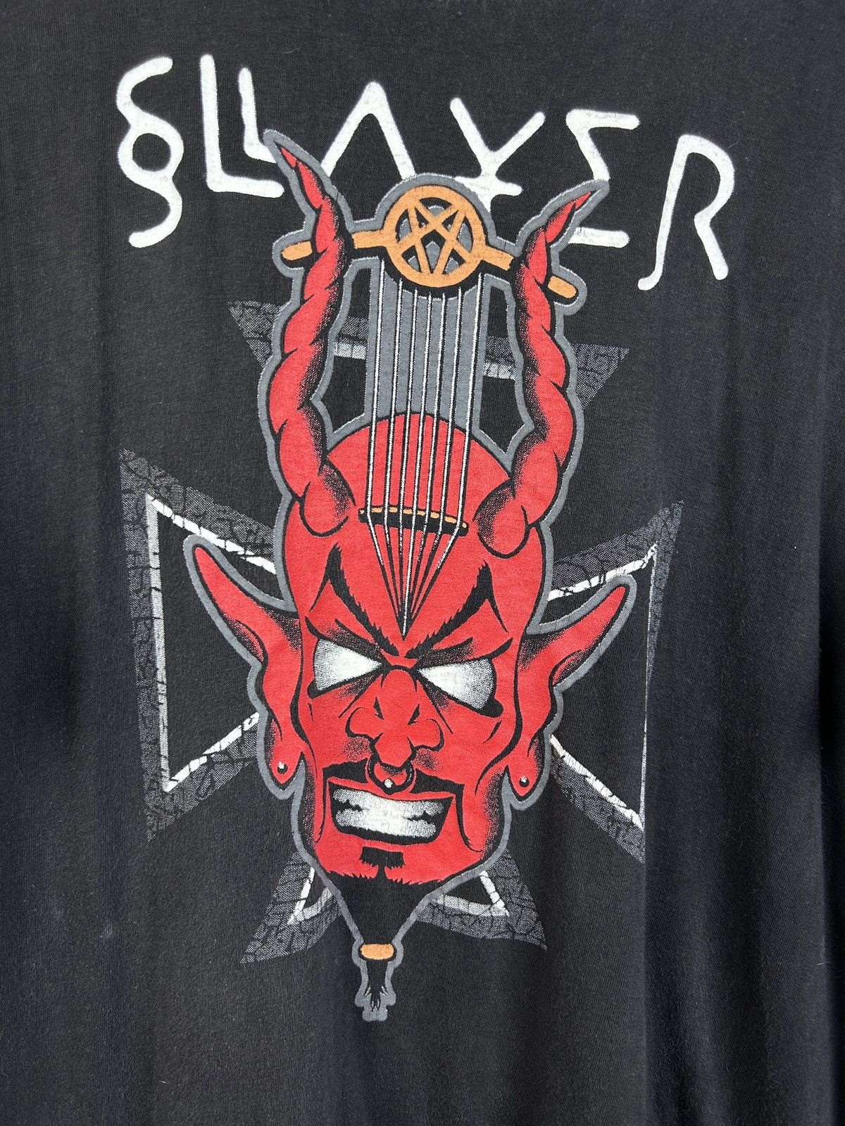 Band Tees 90s Slayer Diabolus In Musica Tour Single Stitch Faded Tee Size US L / EU 52-54 / 3 - 2 Thumbnail