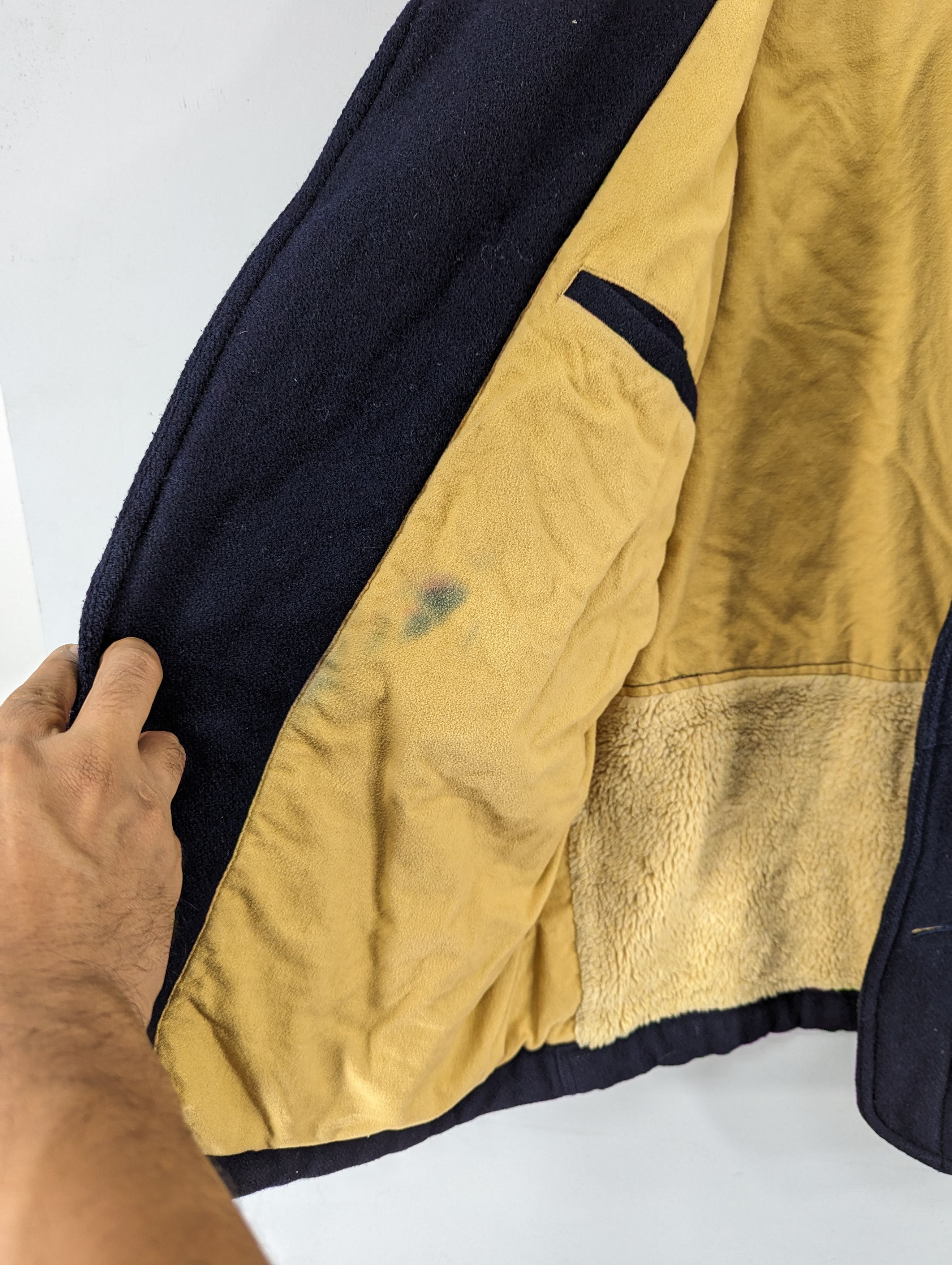 Japanese Brand Vintage Five Pockets Wool/Leather Patches Jacket Size US L / EU 52-54 / 3 - 11 Thumbnail