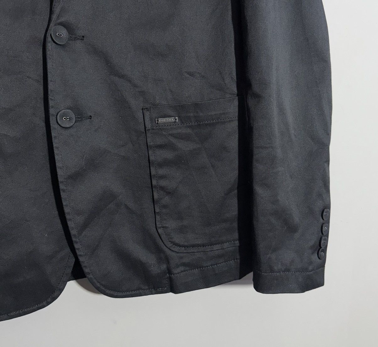 Diesel Diesel Black Blazer Two Button Jacket Size US M / EU 48-50 / 2 - 3 Thumbnail
