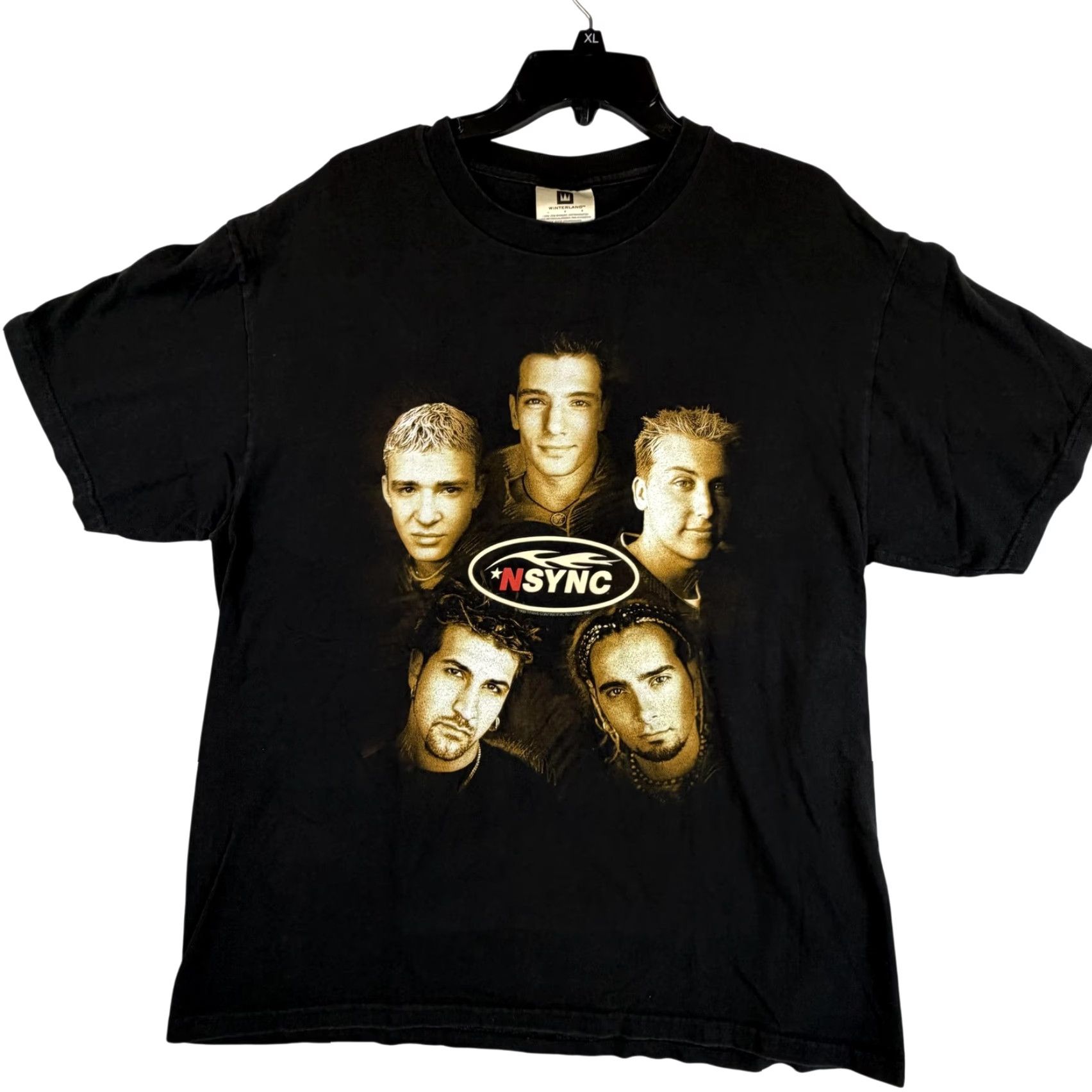 Vintage VINTAGE NSYNC Shirt Mens Large Black 1999 Faces Graphic Boy Band 90s Winterland Size US L / EU 52-54 / 3 - 2 Thumbnail