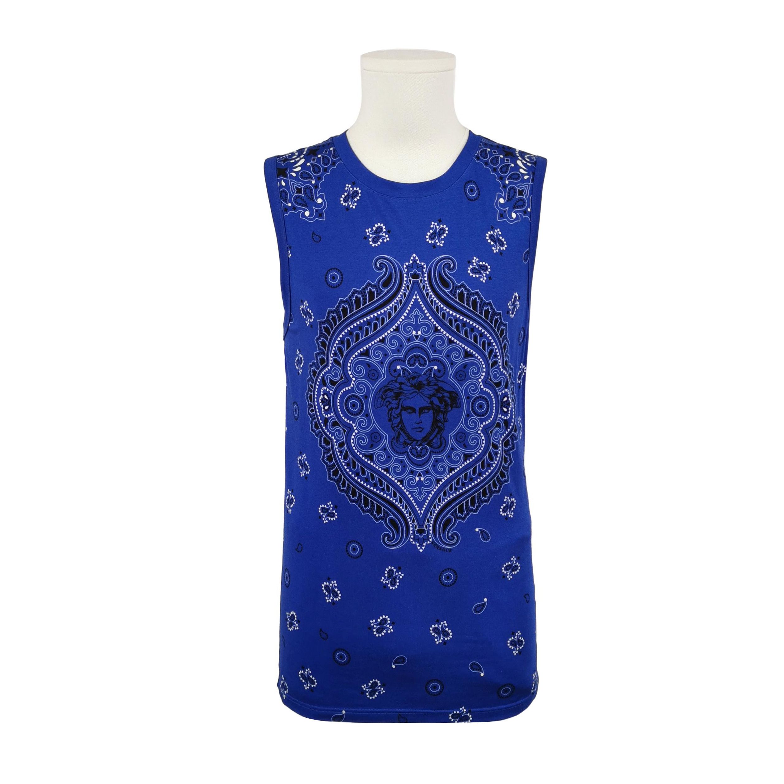 Versace Versace Medusa Print Blue Tank Top L Size US L / EU 52-54 / 3 - 1 Thumbnail
