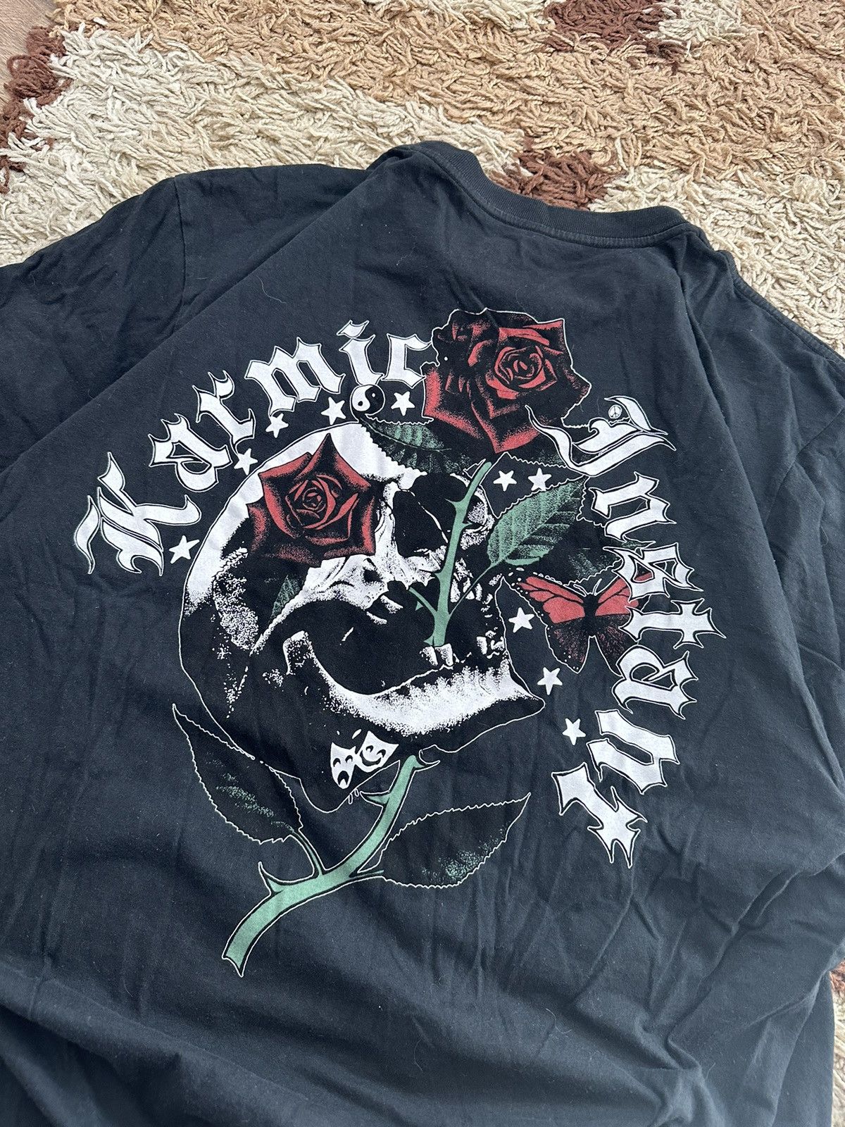 Allsaints × Vintage 🔥VINTAGE ALLSAINTS “KARMIC INSTANT” Y2K PRINTED T-SHIRT🔥 Size US L / EU 52-54 / 3 - 2 Thumbnail