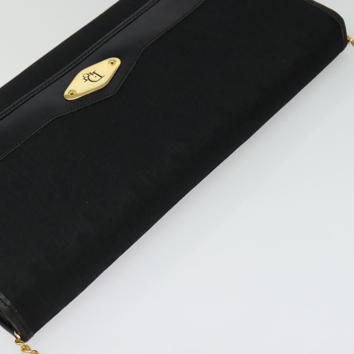 Dior DIOR Trotter Canvas Chain Shoulder Bag Black Gold Size ONE SIZE - 6 Thumbnail