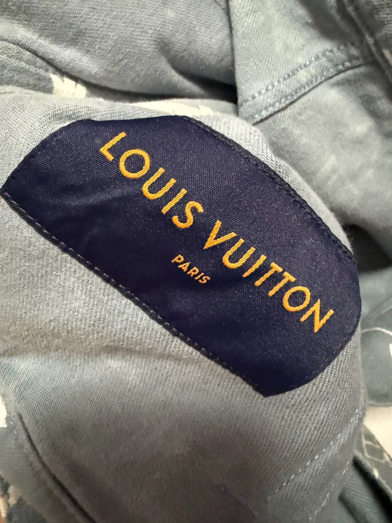 Louis Vuitton Louis Vuitton Wheat ear full printed logo denim jacket 2502 Size US S / EU 44-46 / 1 - 3 Thumbnail