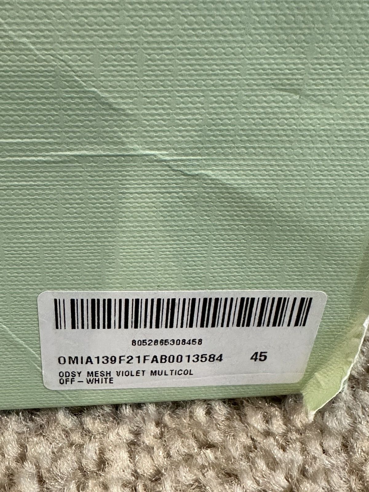 Off-White ODSY 1000 Mesh Violet Size US 12 / EU 45 - 6 Thumbnail