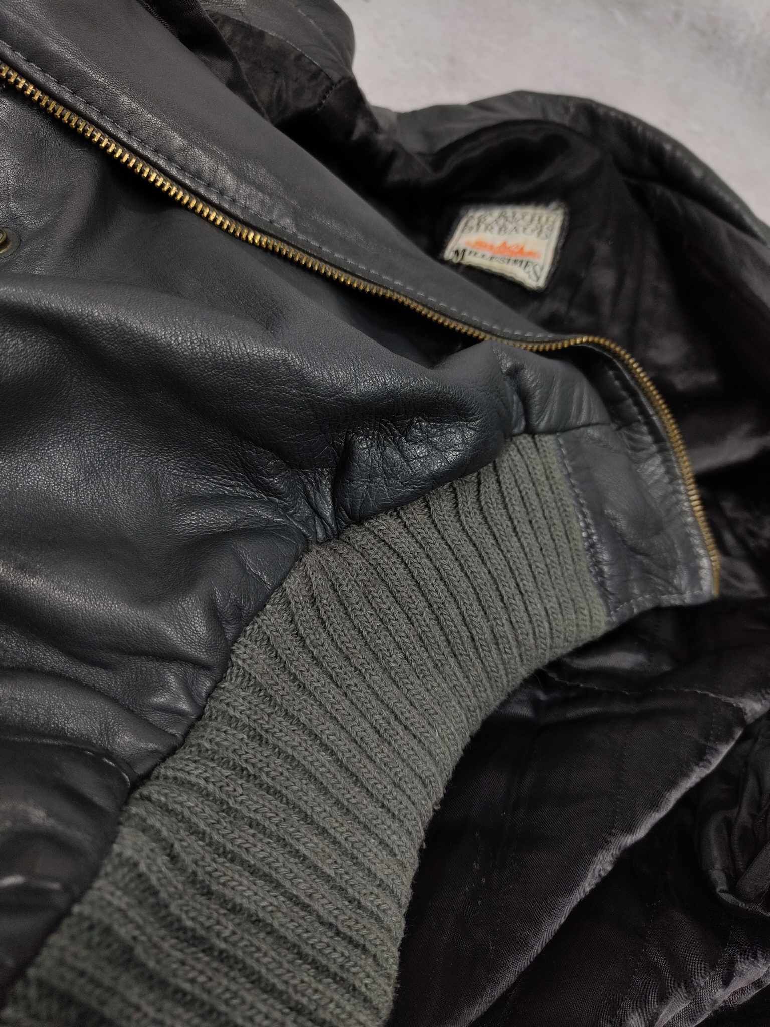 Marithe + Francois Girbaud 80s Vintage Marithé + François Girbaud Leather Bomber Jacket Size US XL / EU 56 / 4 - 12 Thumbnail