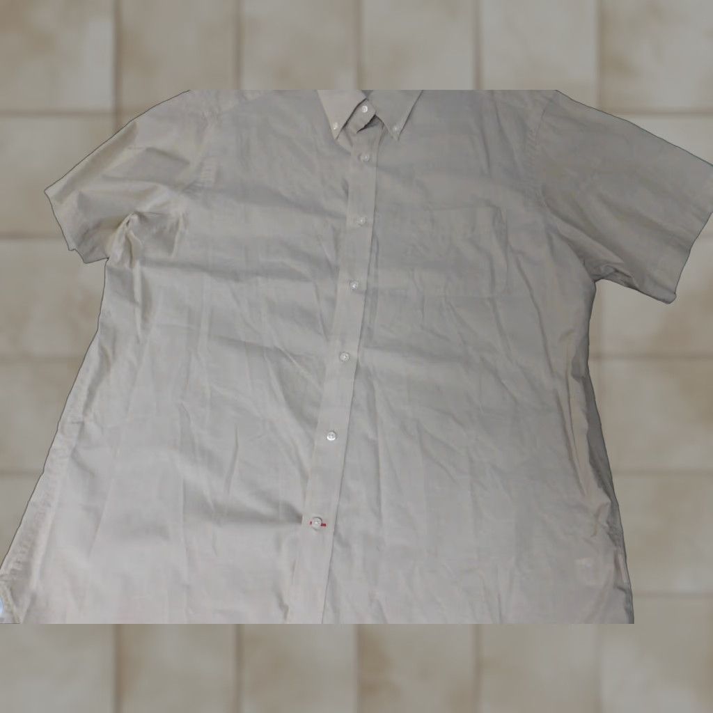 Cremieux Cremieux Shirt XL Beige Button-Down Classic Short Sleeve Collared Button-Up Mens Size US XL / EU 56 / 4 - 1 Thumbnail