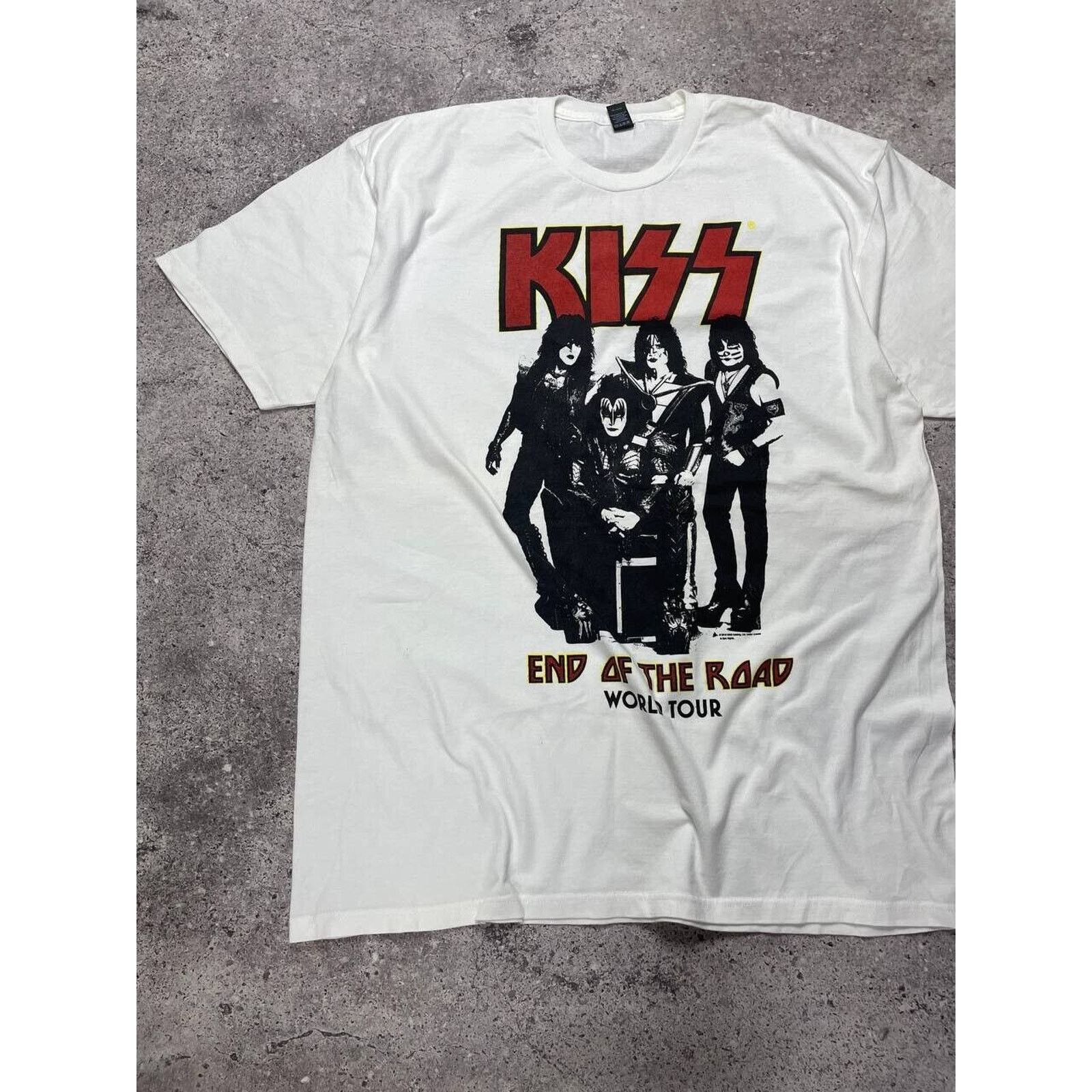 KISS KISS Band XL White T-Shirt End the Road World Tour 2019 Rock Size US XL / EU 56 / 4 - 2 Thumbnail