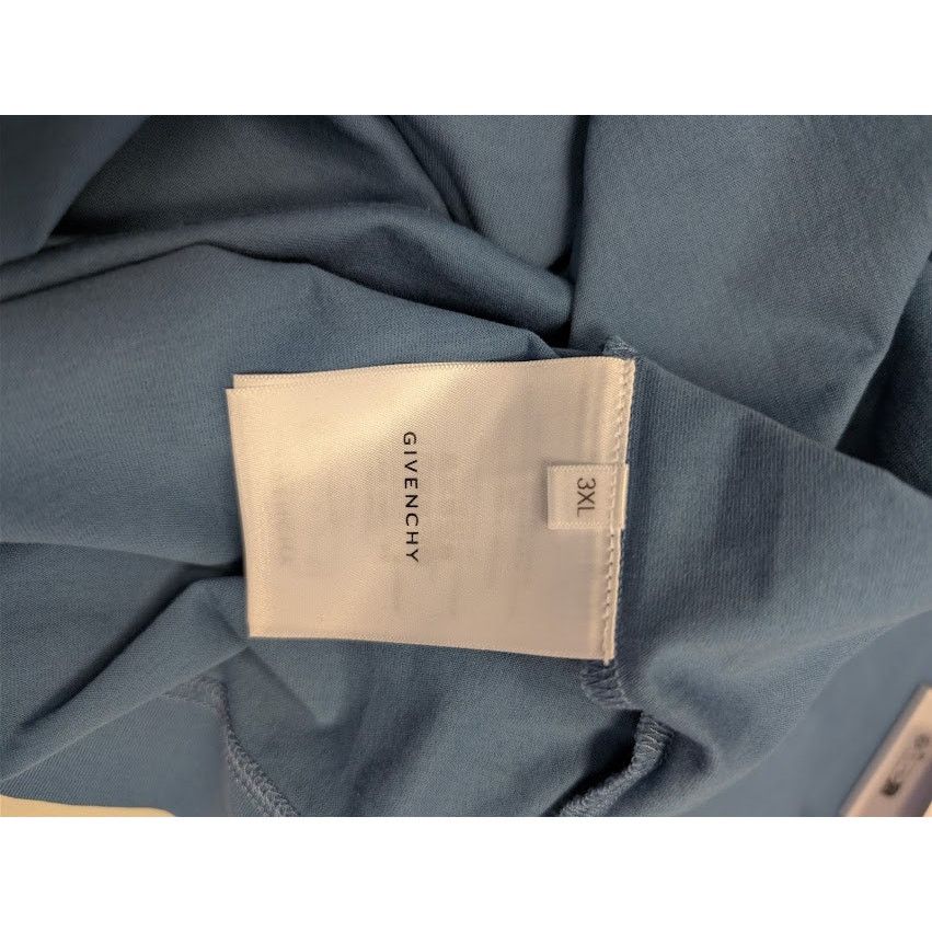 Givenchy o1rshd1 Slim Fit Embroidered Logo T-Shirt in Blue /White 3XL Size US XXL / EU 58 / 5 - 19 Thumbnail