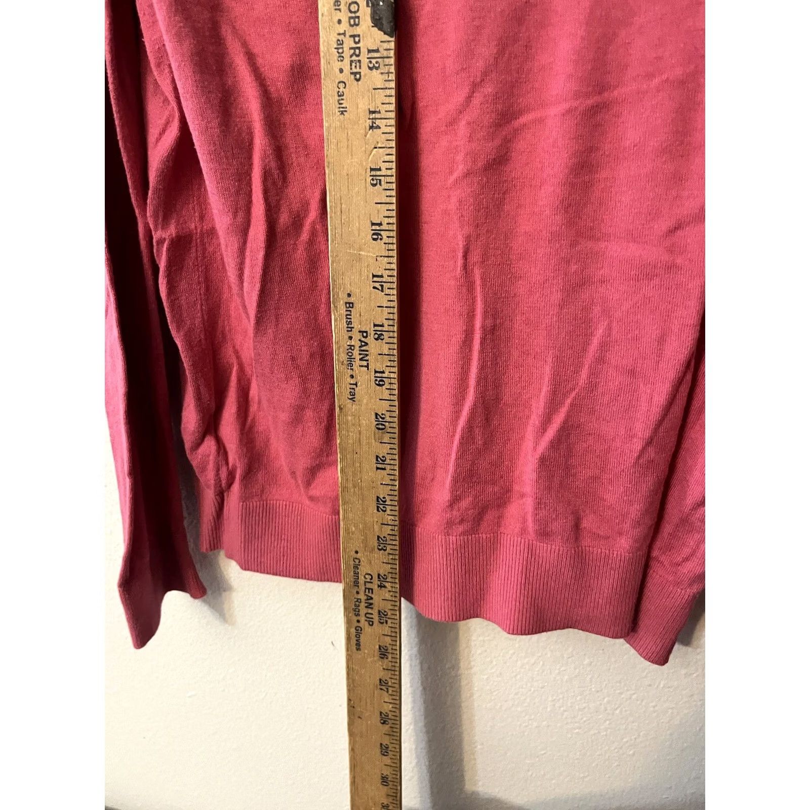 Banana Republic Banana Republic forever sweater womens XL Pink cotton blend classic V-Neck Pullover Knit Long Sleeve Size XL / US 12-14 / IT 48-50 - 4 Thumbnail