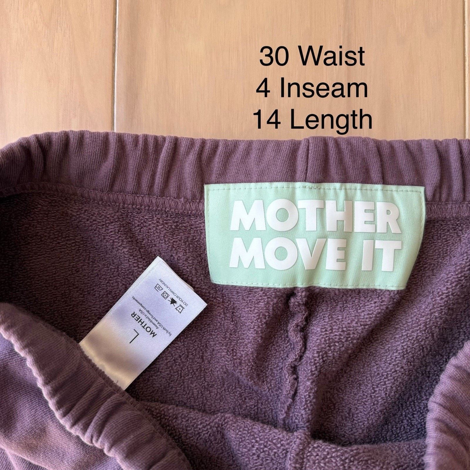 MOTHER Mother Shorts Large Purple Bender Sweat Fleece Bottoms Size 30" / US 8 / IT 44 - 5 Thumbnail