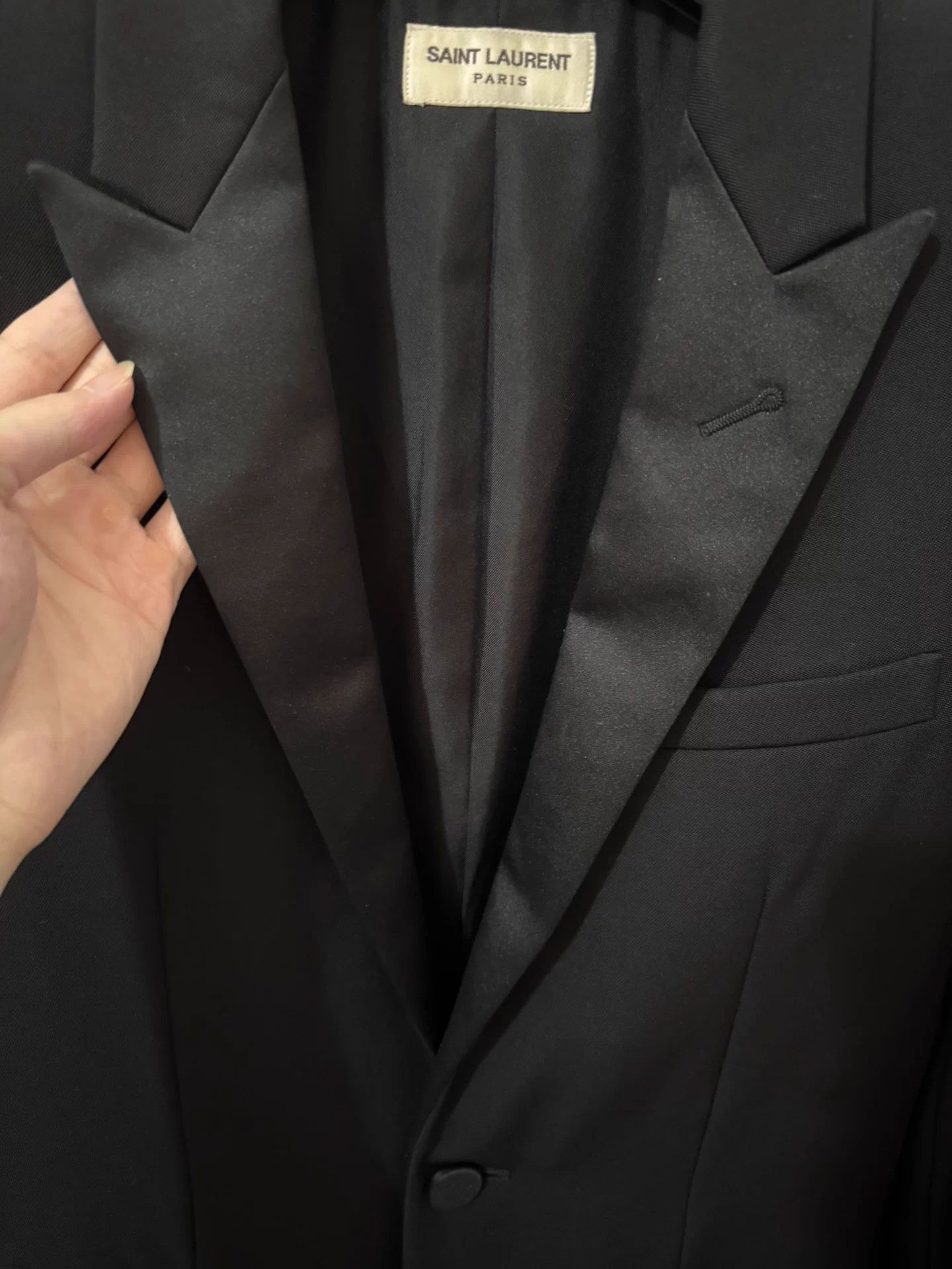 Saint Laurent Paris Authentic Saint Laurent SLP 16SS Black SatinSmoking Suit Size US XS / EU 42 / 0 - 3 Thumbnail