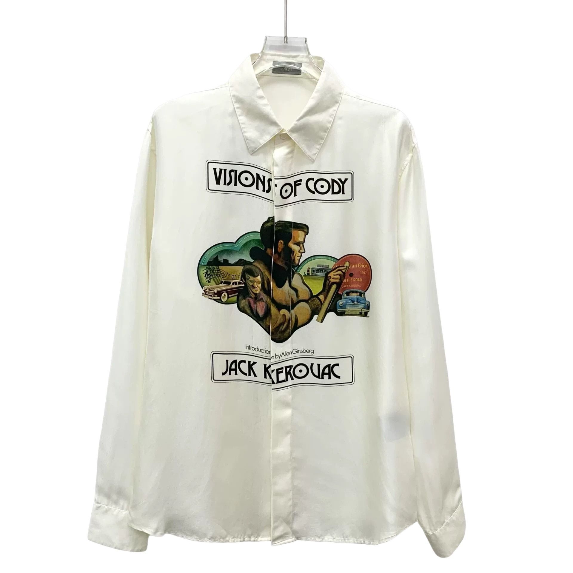 Dior Dior Kerouac Graphic Silk Shirt Size 41 Size US L / EU 52-54 / 3 - 1 Thumbnail