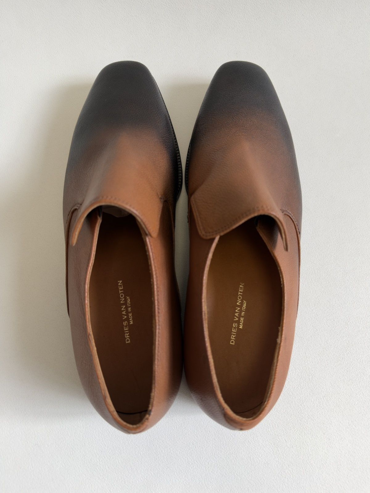Dries Van Noten Brown ‘Burnished Toes’ Leather Loafers Size US 11 / EU 44 - 17 Thumbnail