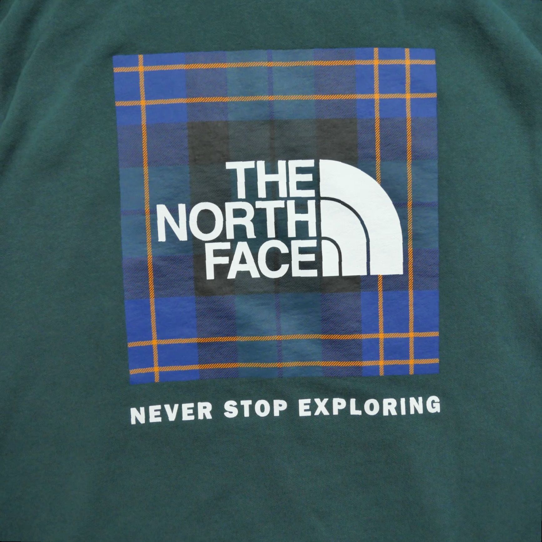 The North Face The North Face Hoodie Mens Medium Green Pullover Logo Plaid Sweatshirt Size US M / EU 48-50 / 2 - 7 Thumbnail