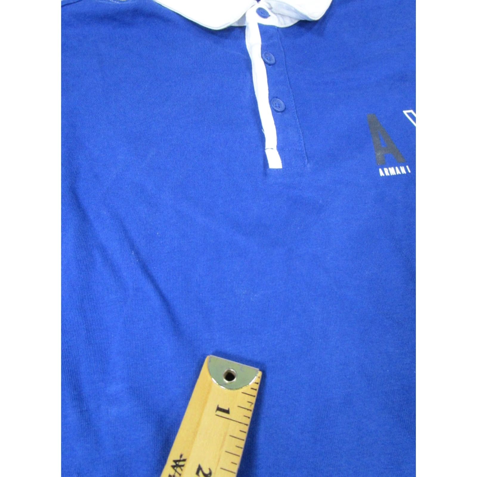 Armani Exchange VINTAGE Armani Exchange AX Polo Shirt Mens XL Blue White Cotton Golf Size US XL / EU 56 / 4 - 7 Thumbnail