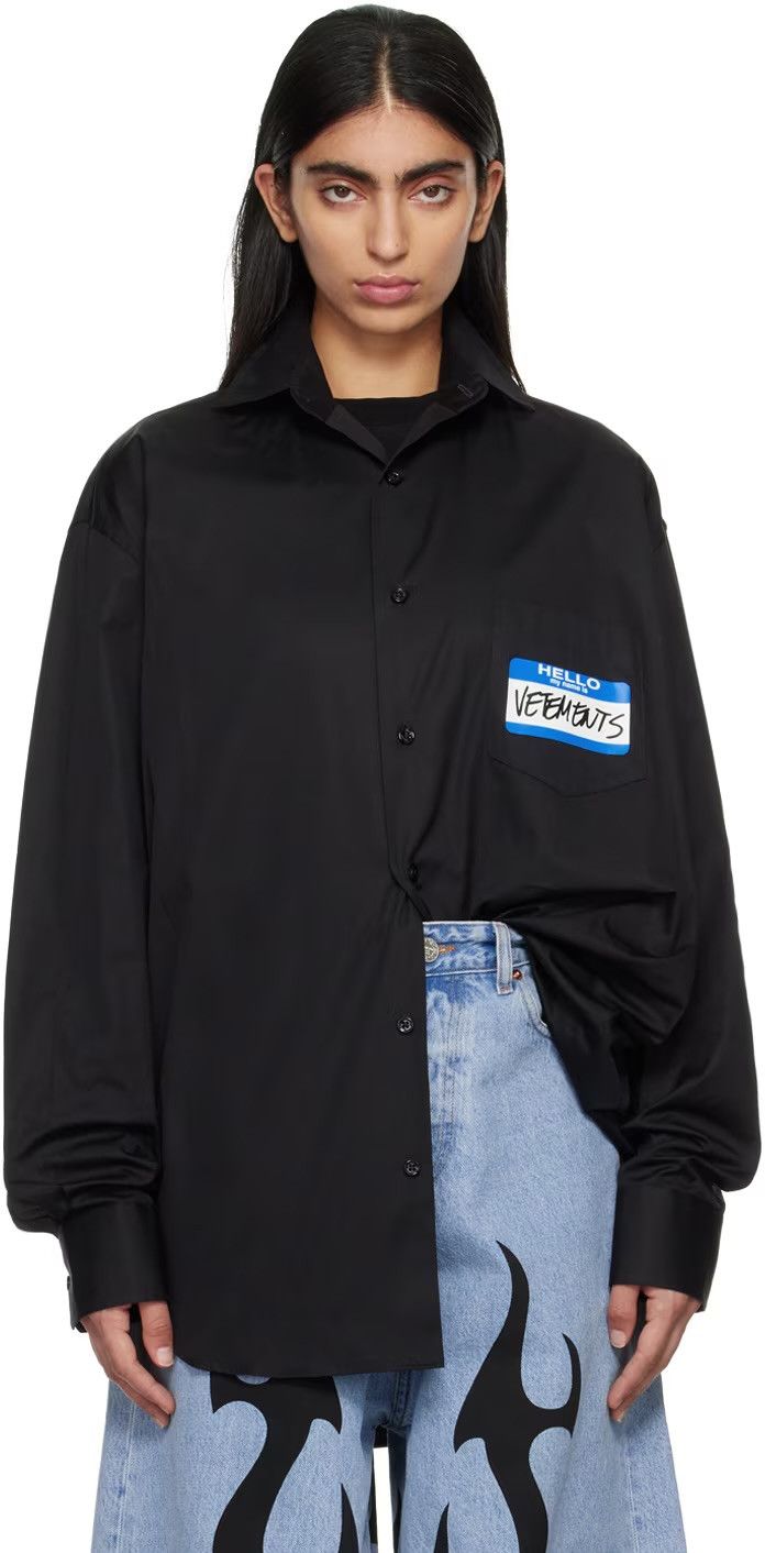 Vetements Black 'My Name Is' Shirt Size US XL / EU 56 / 4 - 3 Thumbnail