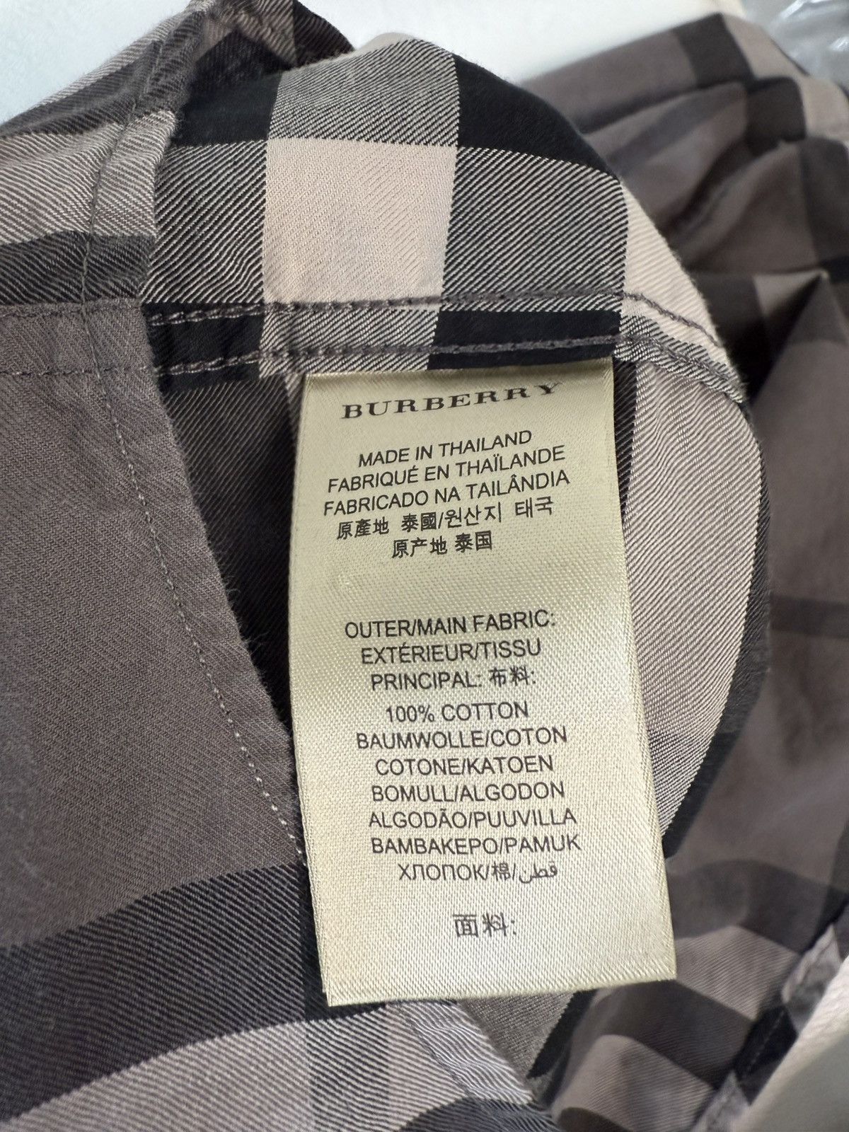 Burberry Burberry Brit Grey Check Longsleeve Shirt Size US XS / EU 42 / 0 - 5 Thumbnail