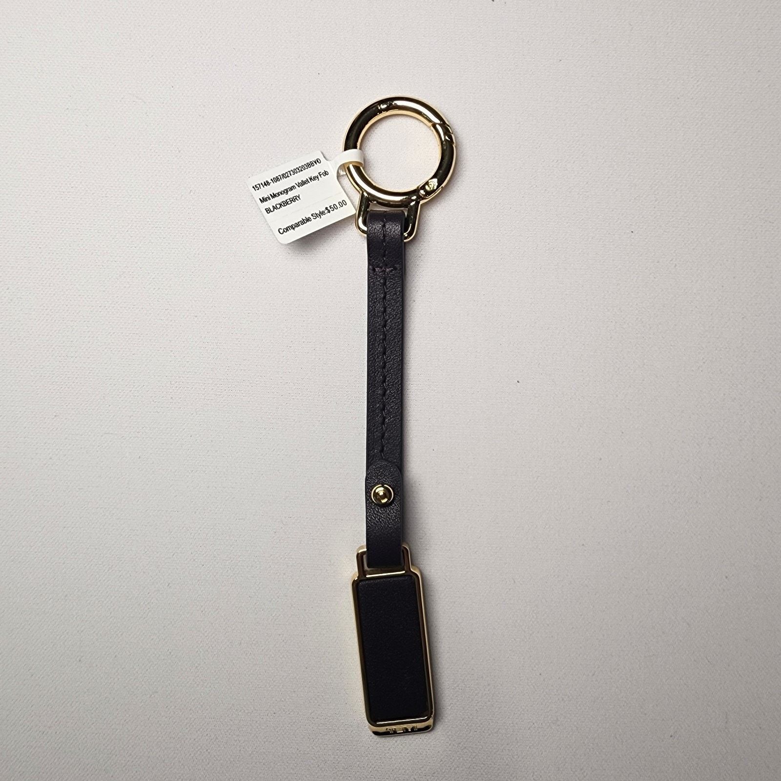 Tumi Tumi 157148-1087 Mini Monogram Valet Keychain BLACKBERRY Size ONE SIZE - 2 Thumbnail