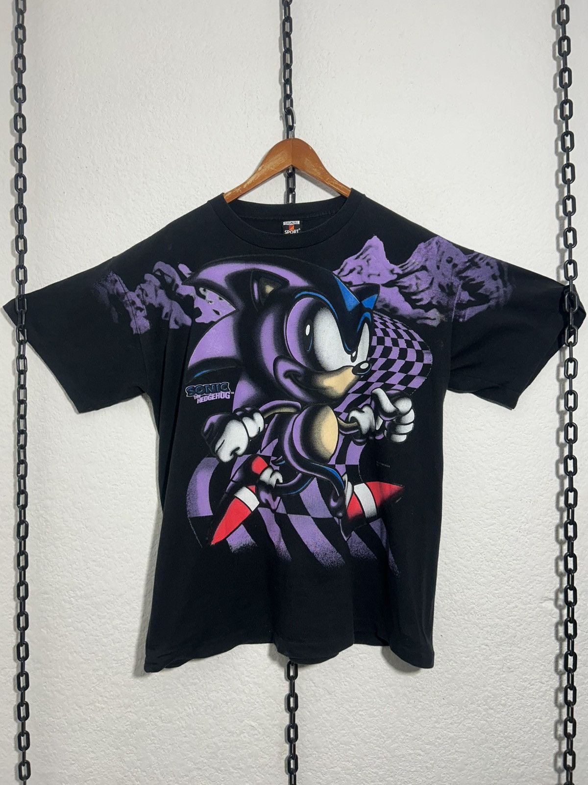 Vintage 1996 Sonic The Hedgehog AOP Very Rare Size US XL / EU 56 / 4 - 1 Thumbnail
