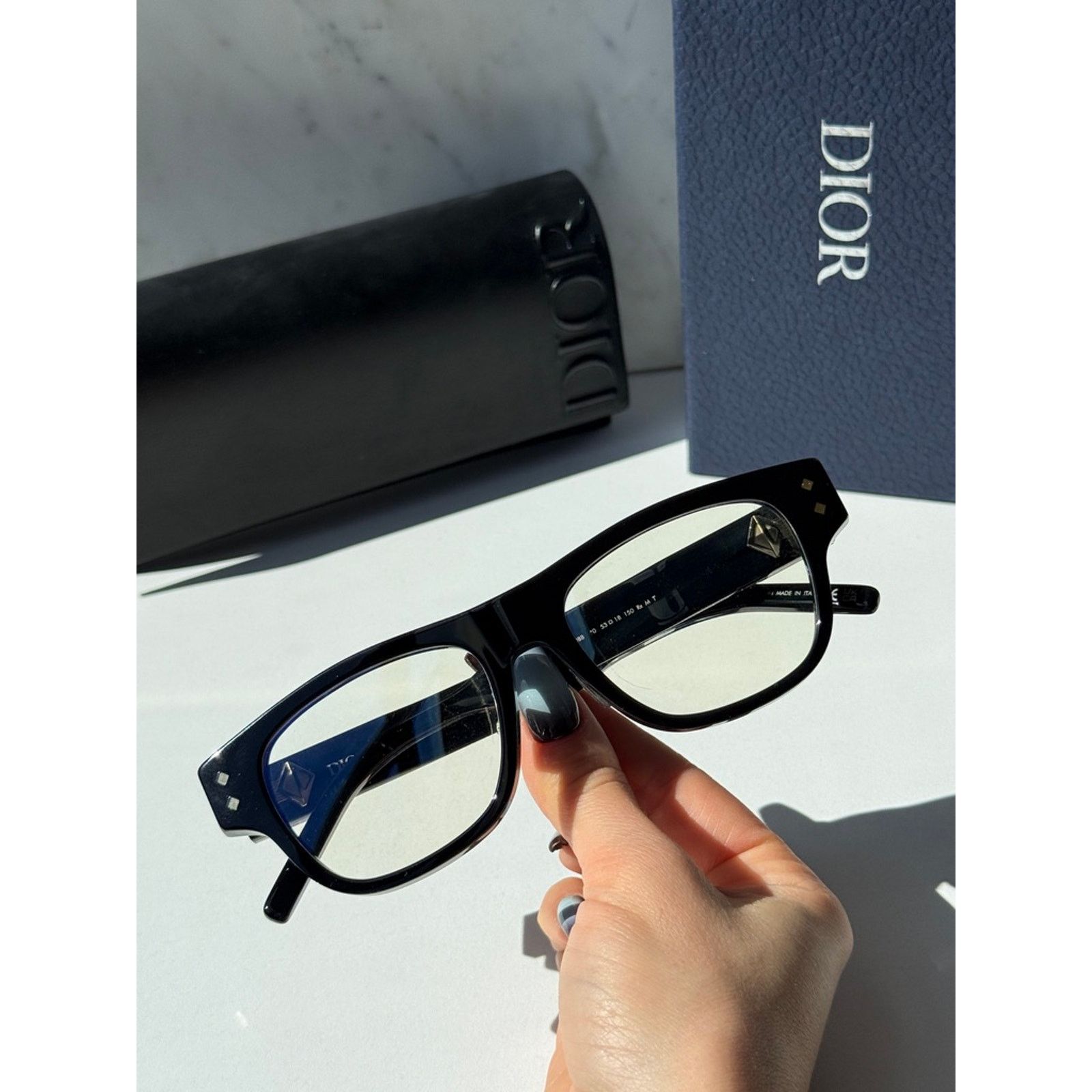 Dior NEW Dior CD DiamondO S10I Clip On Frames in Black $720 Size ONE SIZE - 14 Thumbnail