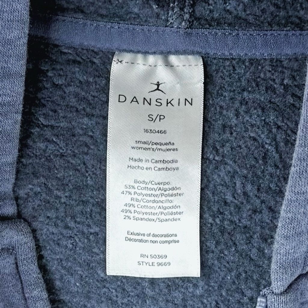 Other DANSKIN Women's Full Zip Muted Blue Athleisure Hoodie Size S Size S / US 4 / IT 40 - 5 Thumbnail