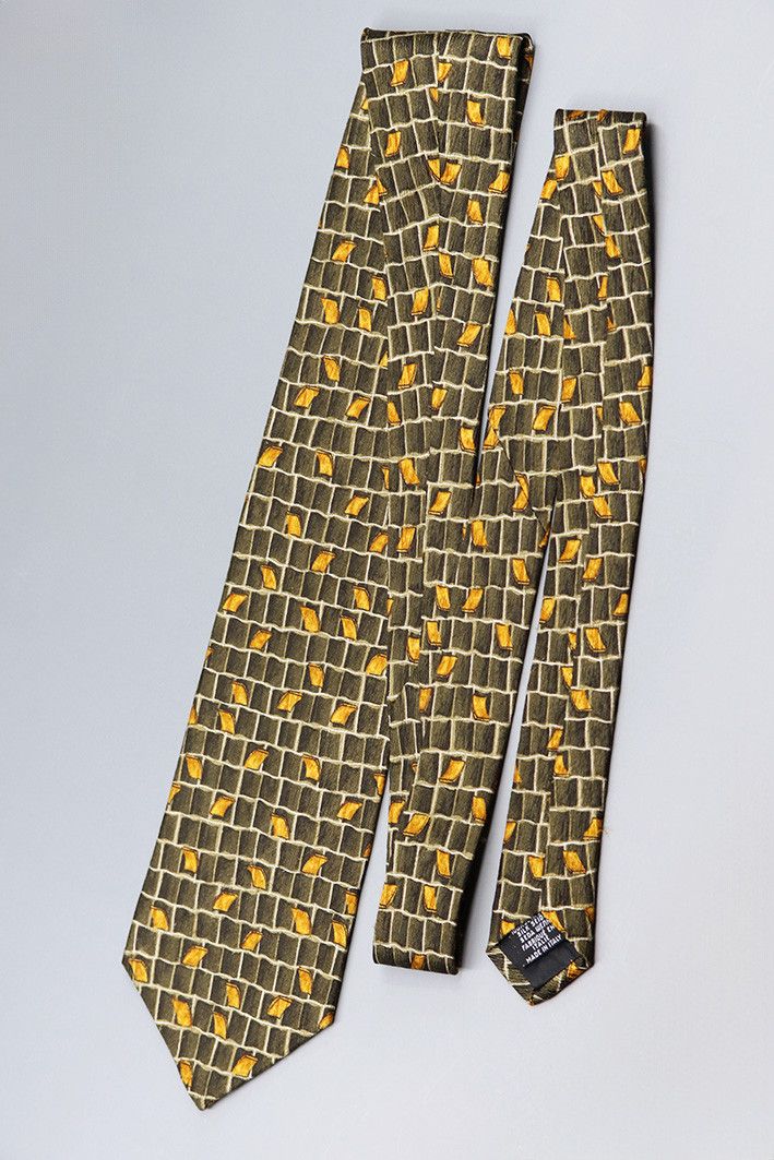 Hugo Boss Vintage Hugo Boss Italian Silk Tie – Olive Green Size ONE SIZE - 7 Thumbnail
